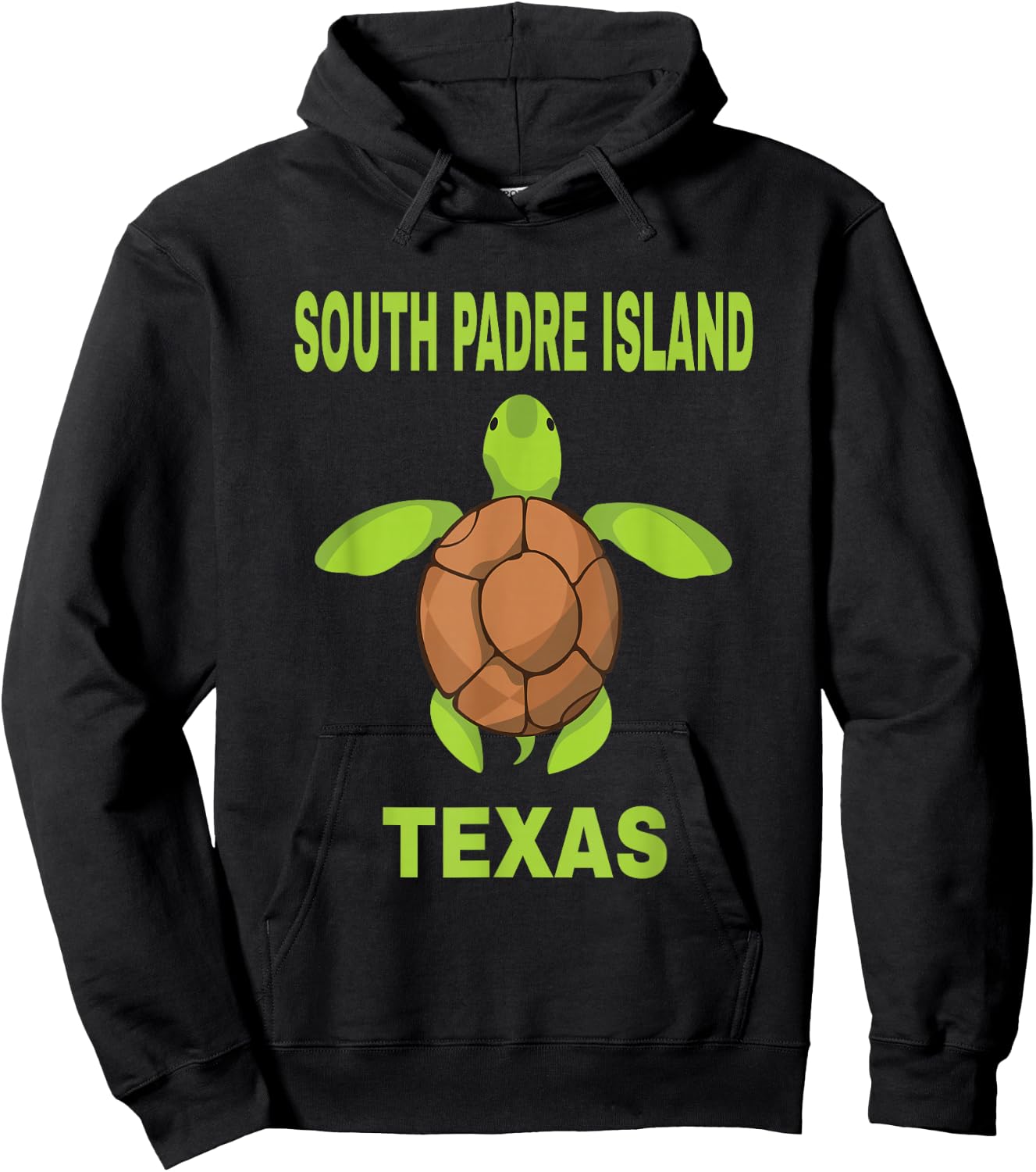 South Padre Island Family Vacation Texas Sea Turtle Hoodie - Hoodie | Black