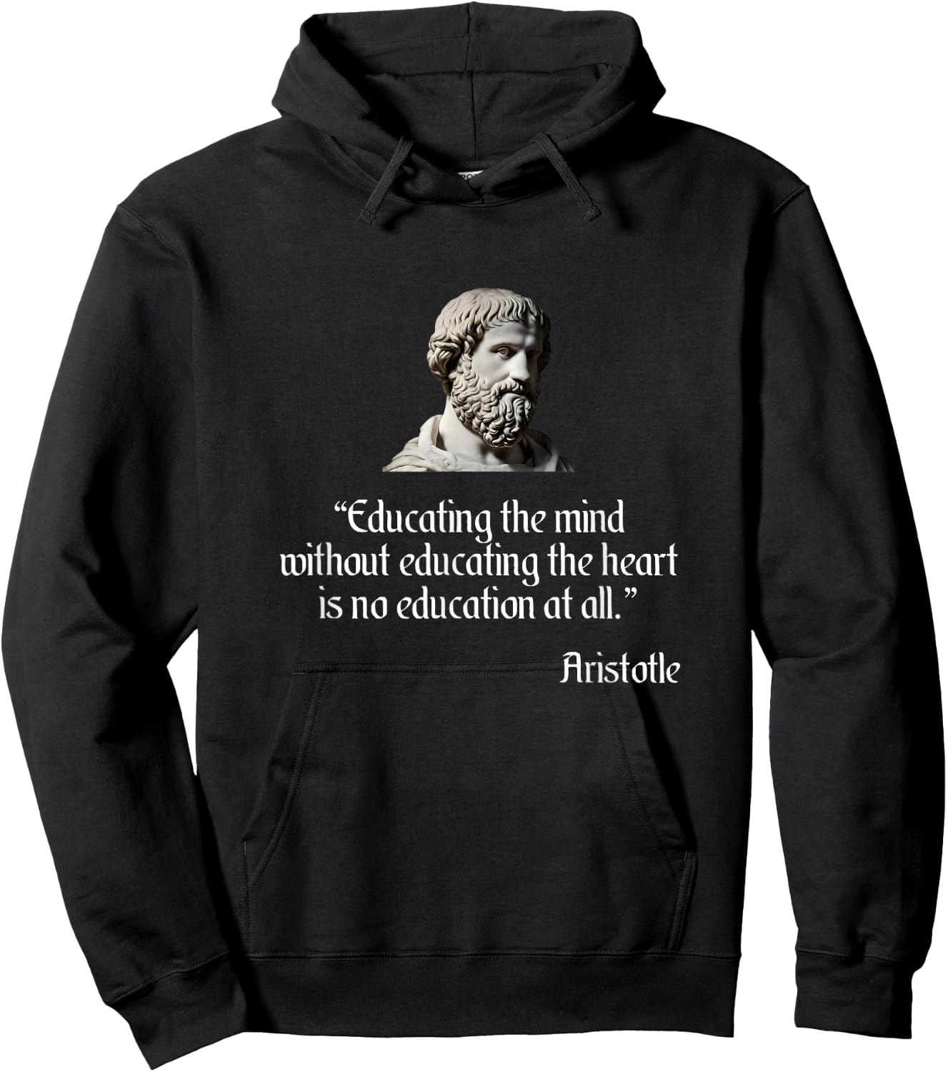 Aristotle Shirt on Education Philosophy Hoodie - Hoodie | Black