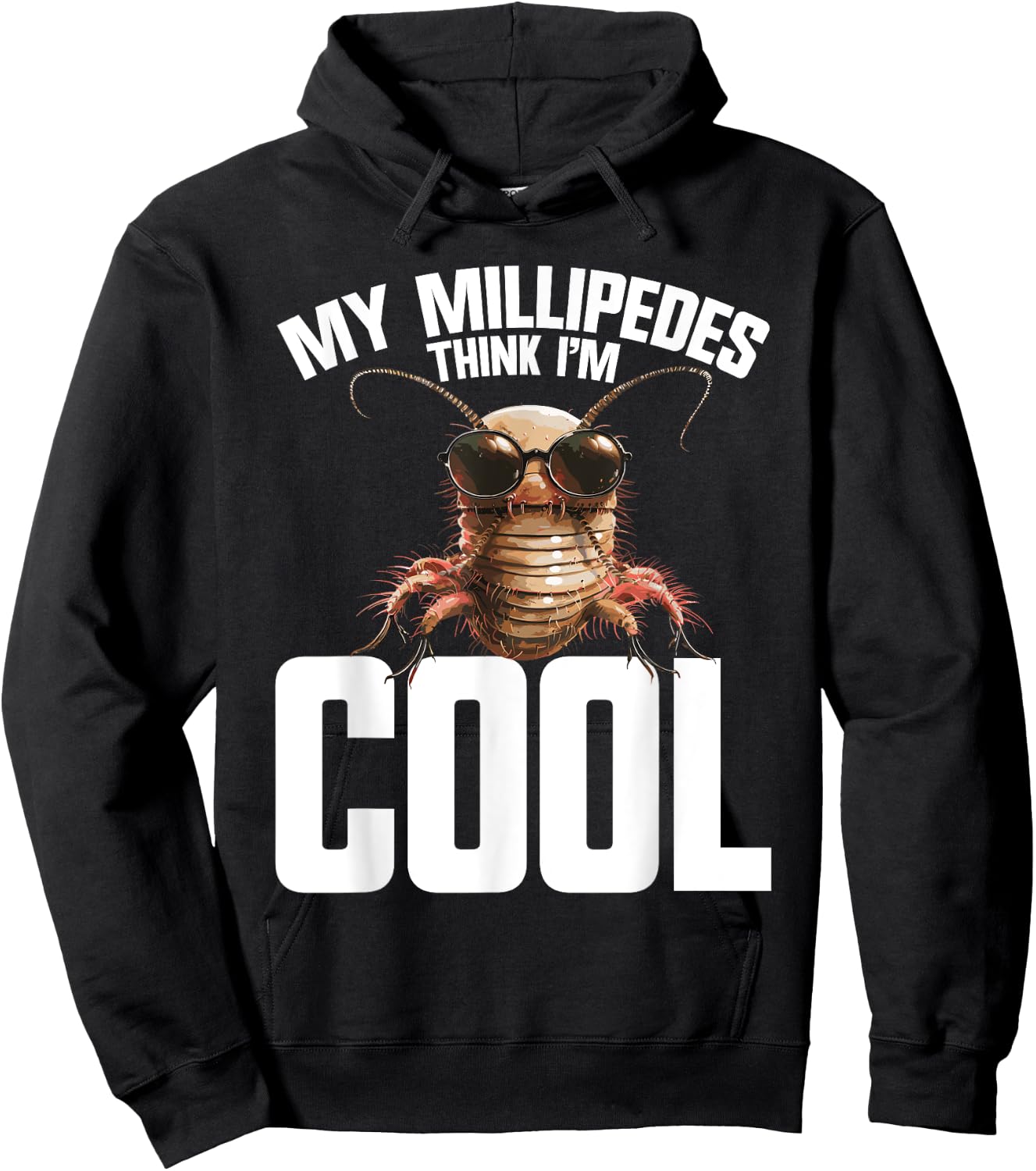 Millipede Accessories Giant Arthropod Entomologist Millipede Hoodie - Hoodie | Black