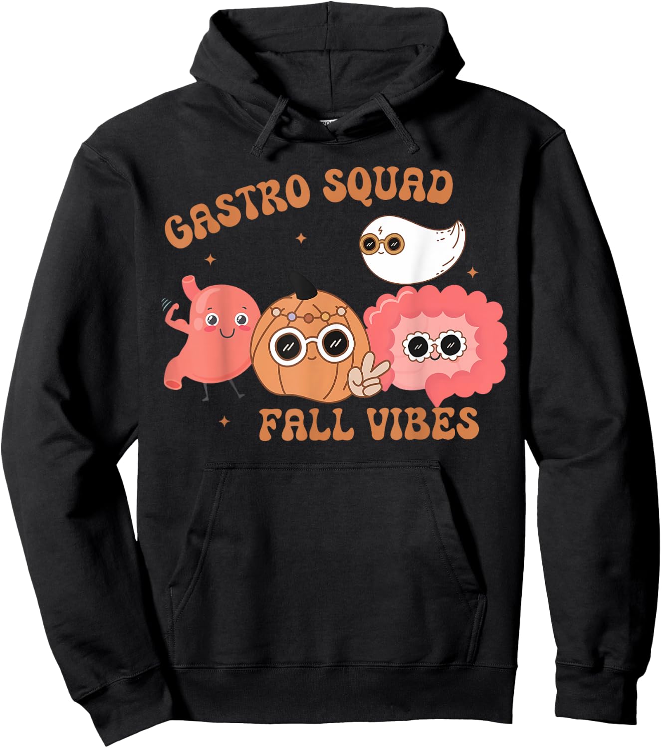 Fall Vibes Gastro Squad Ghost Halloween Spooky Endoscopy Hoodie - Hoodie | Black