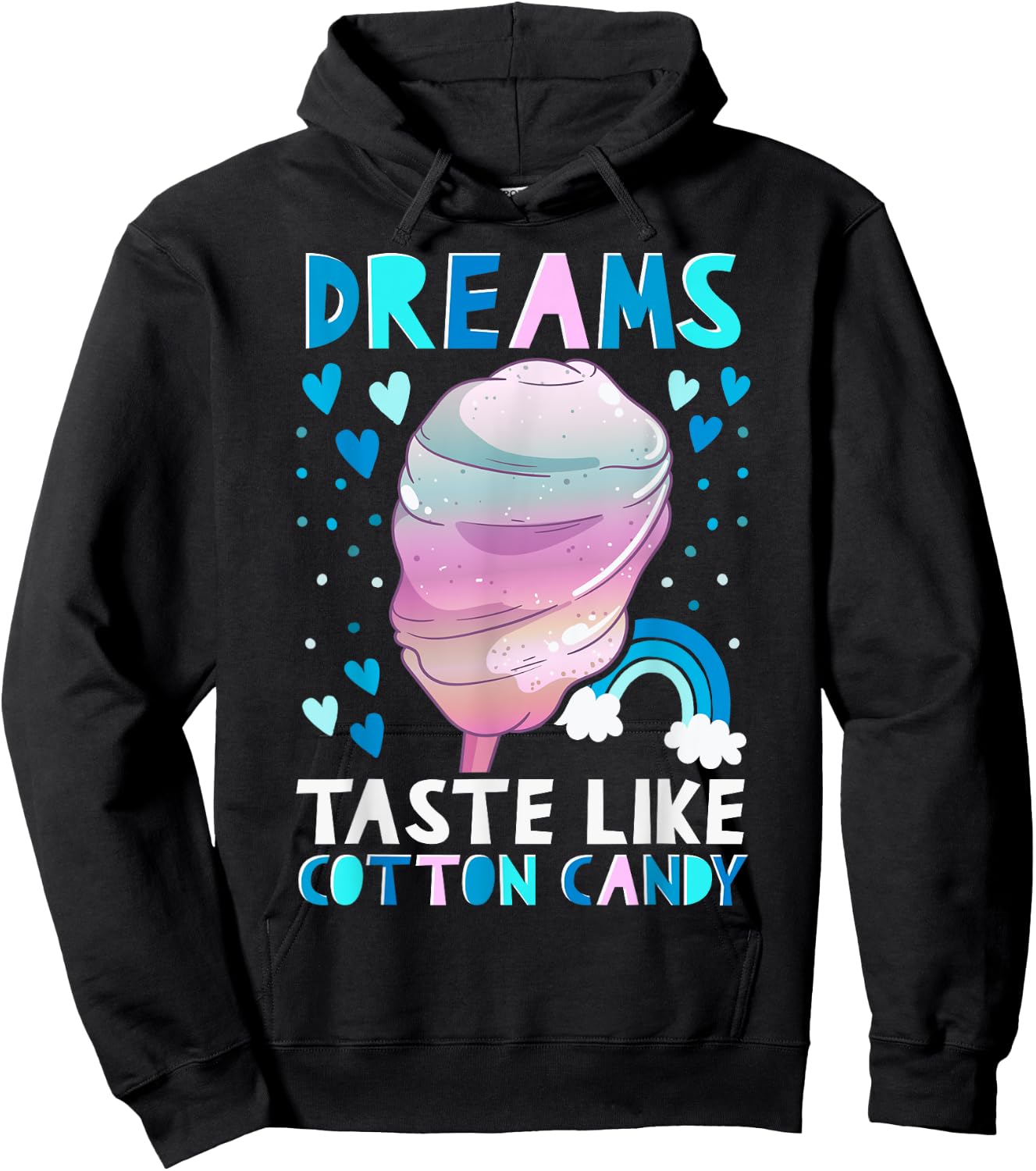 Sweet Cotton Candy Dreams Hoodie - Hoodie | Black
