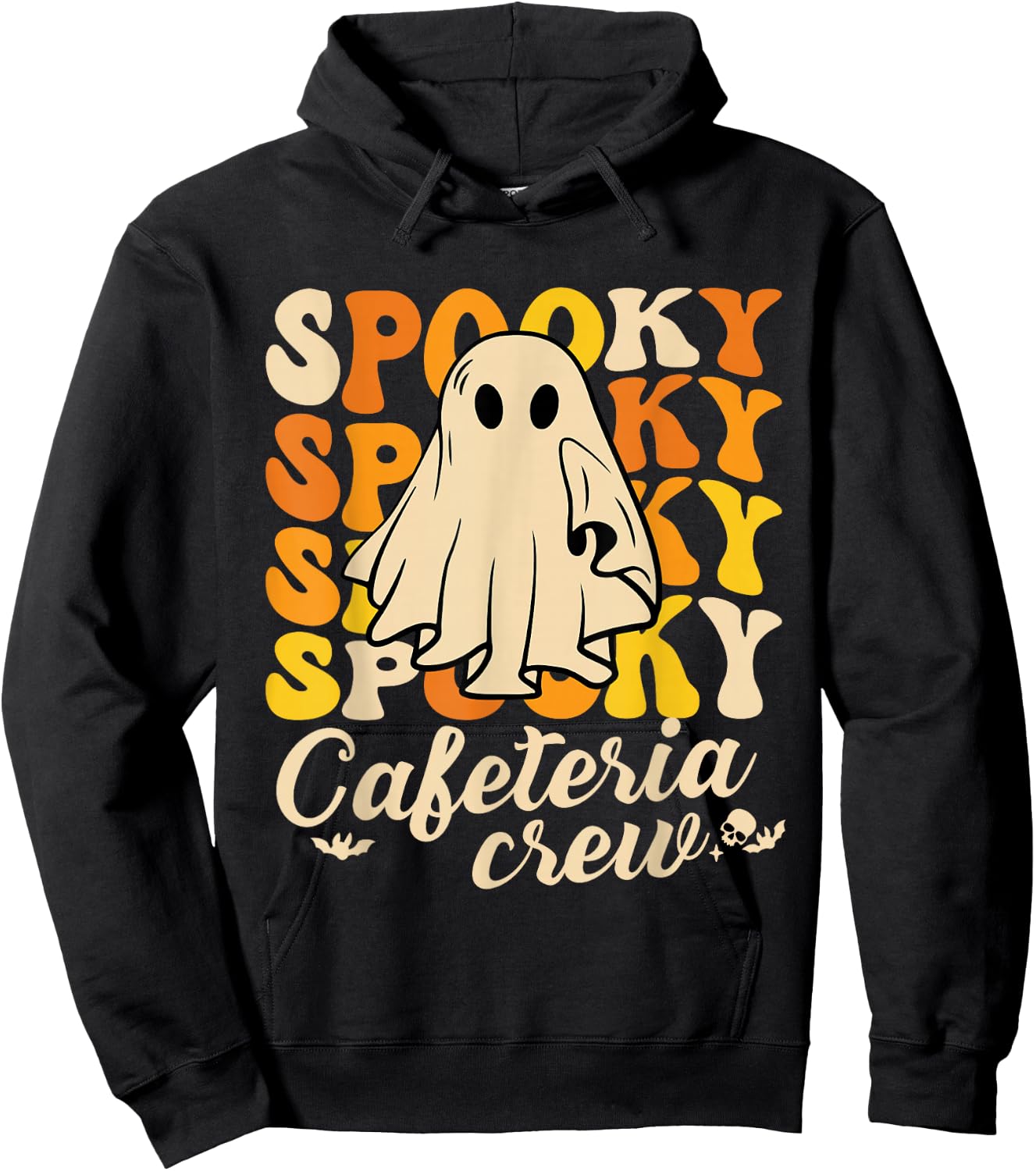 Spooky Cafeteria Crew Squad Halloween Costume Lunch Lady Hoodie - Hoodie | Black