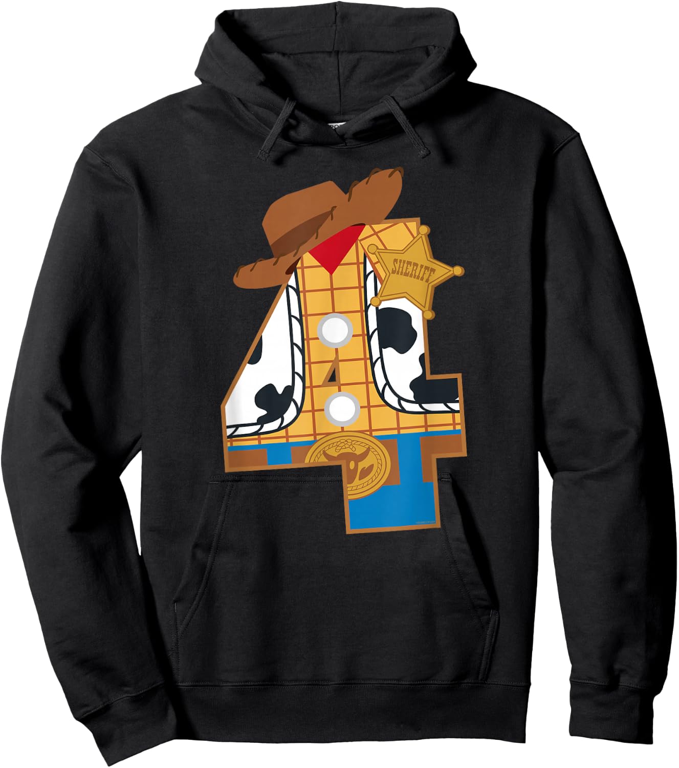 Disney and Pixar's Toy Story Fourth Birthday 4 Years Old Hoodie - Hoodie | Black