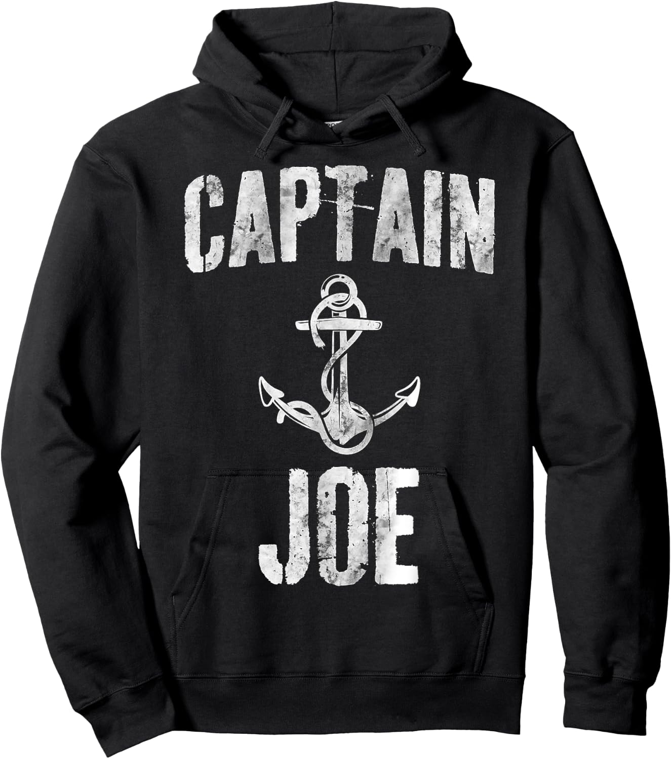 Funny Personalized Boating Shirt First Name Captain Joe Hoodie - Hoodie | Black