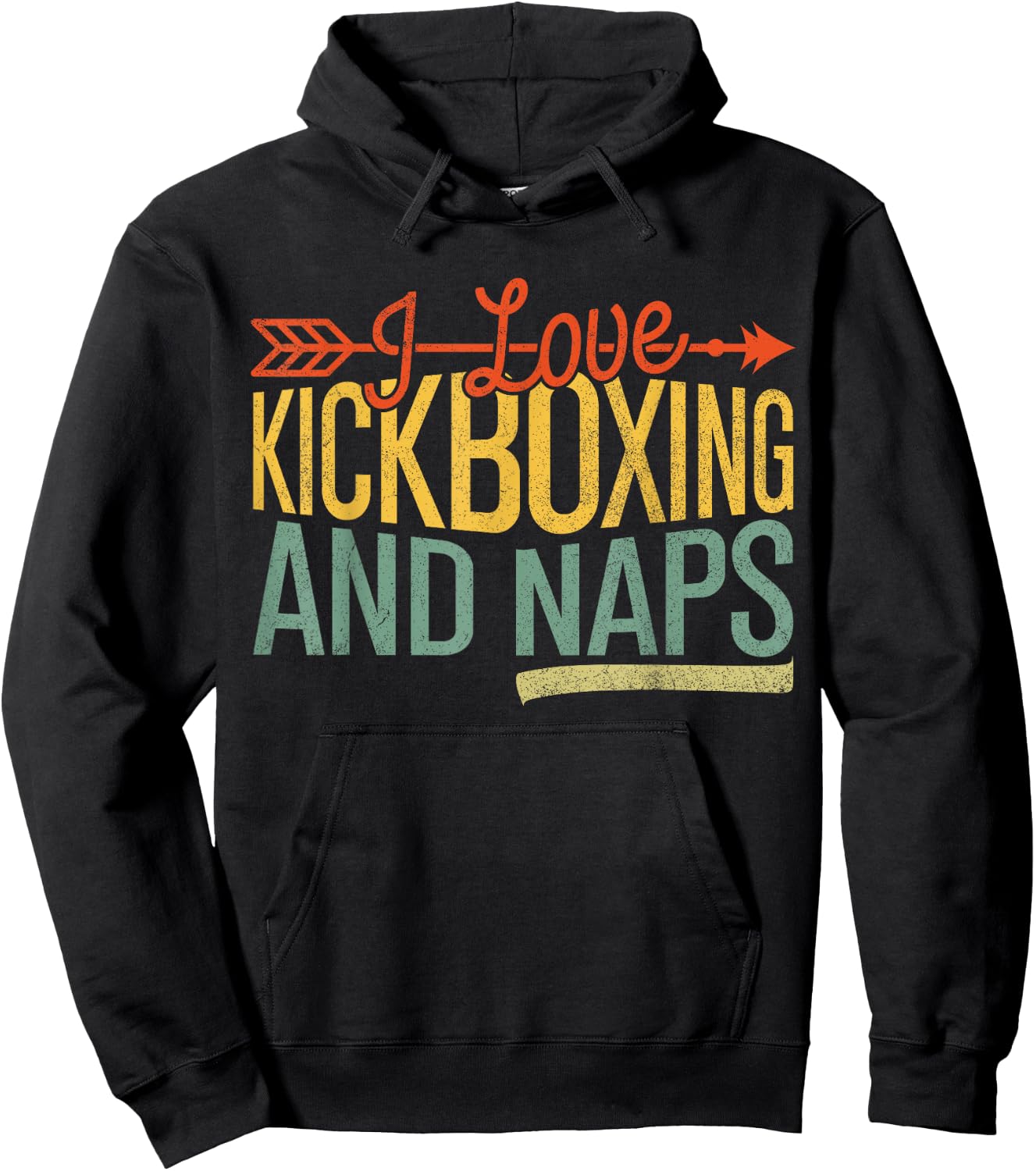 I Love Kickboxing And Naps Funny Kickbox Women Martials Arts Hoodie - Hoodie | Black