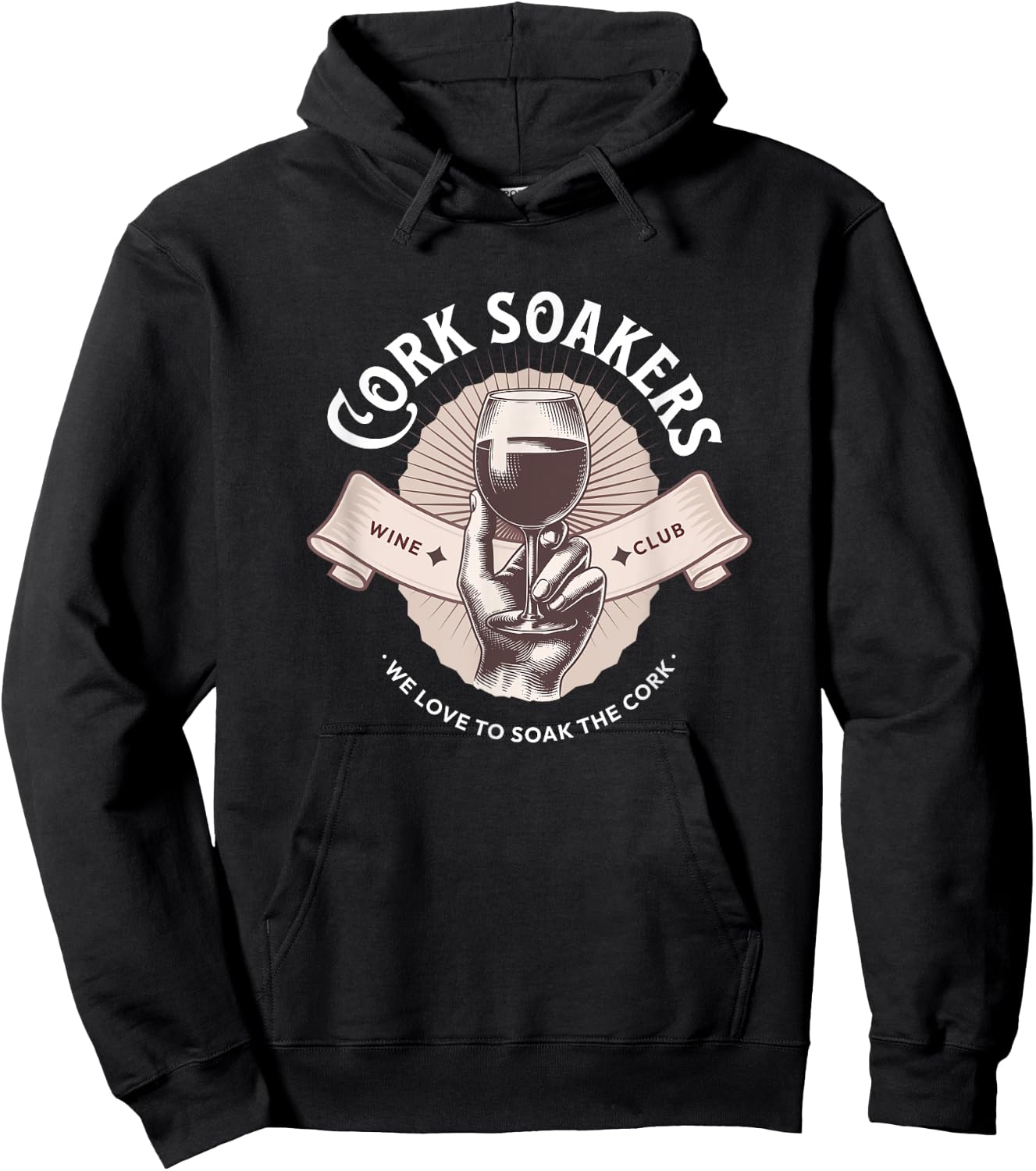 Cork Soakers Wine Club Hoodie - Hoodie | Black