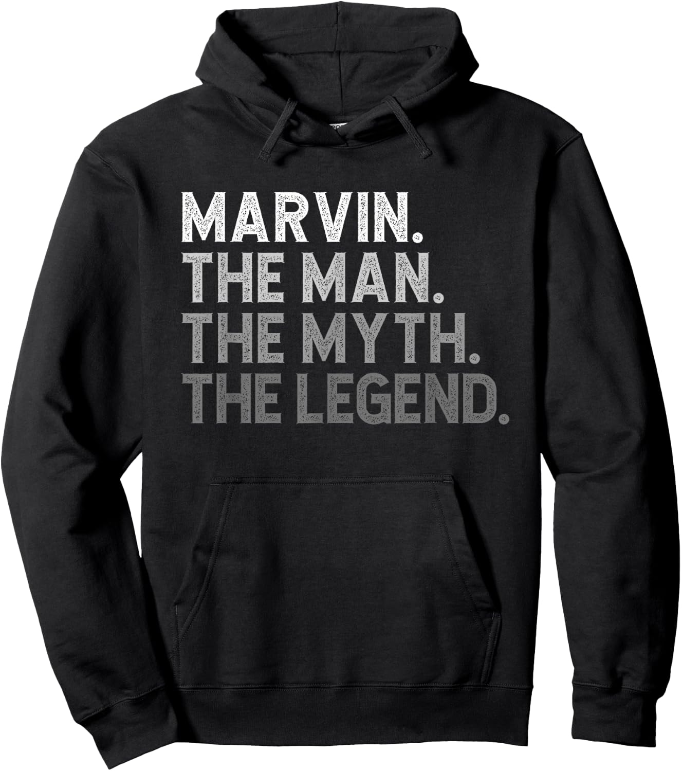First Name Marvin The Man Myth Legend Personalized Funny Hoodie - Hoodie | Black