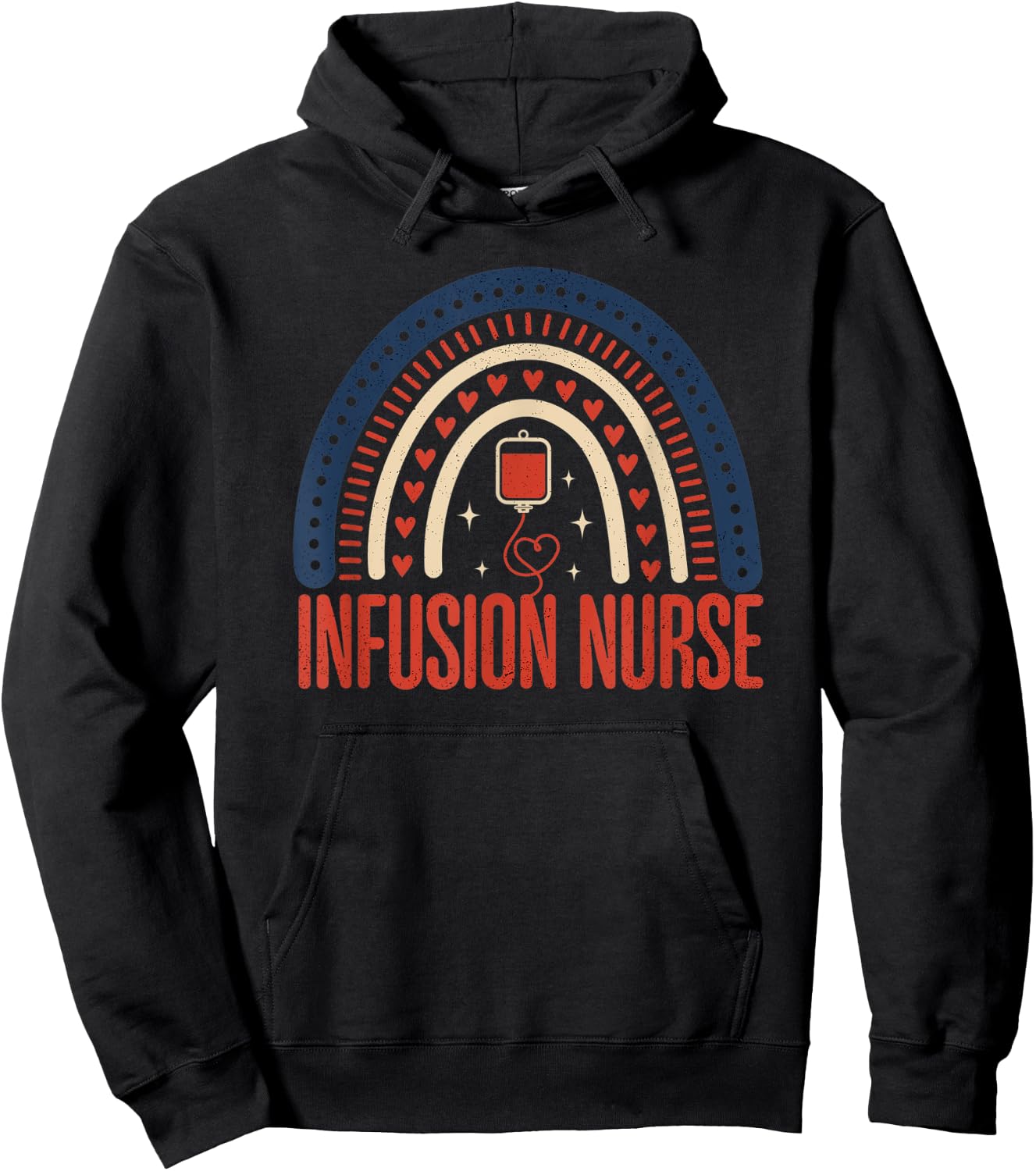 Infusion Nurse Rainbow Chemotherapy IV Dialysis Nursing RN Hoodie - Hoodie | Black