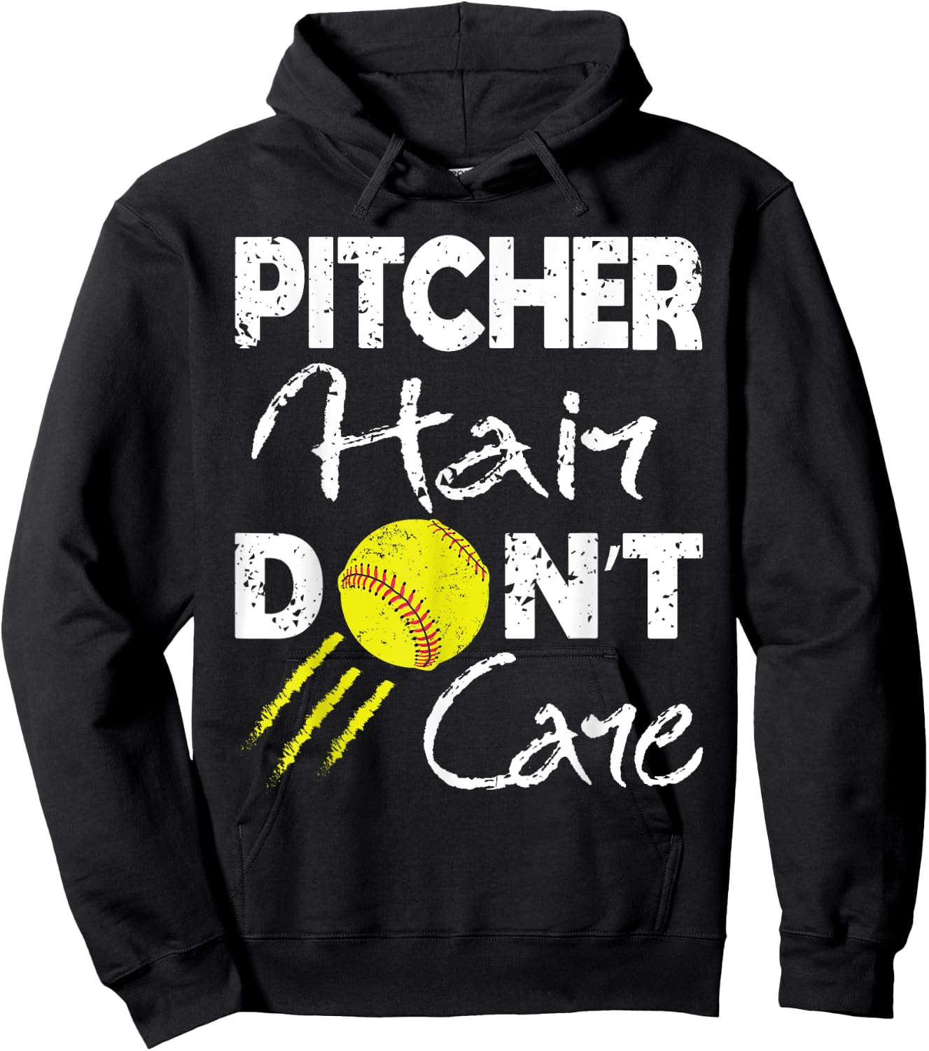 Funny Softball Game Player Sports Lover Gift Girls Hoodie - Hoodie | Black