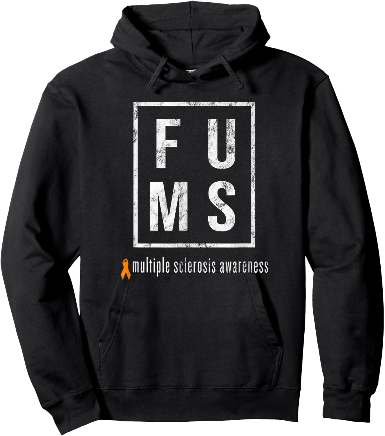 FU MS, Distressed Multiple Sclerosis Hoodie - Hoodie | Black