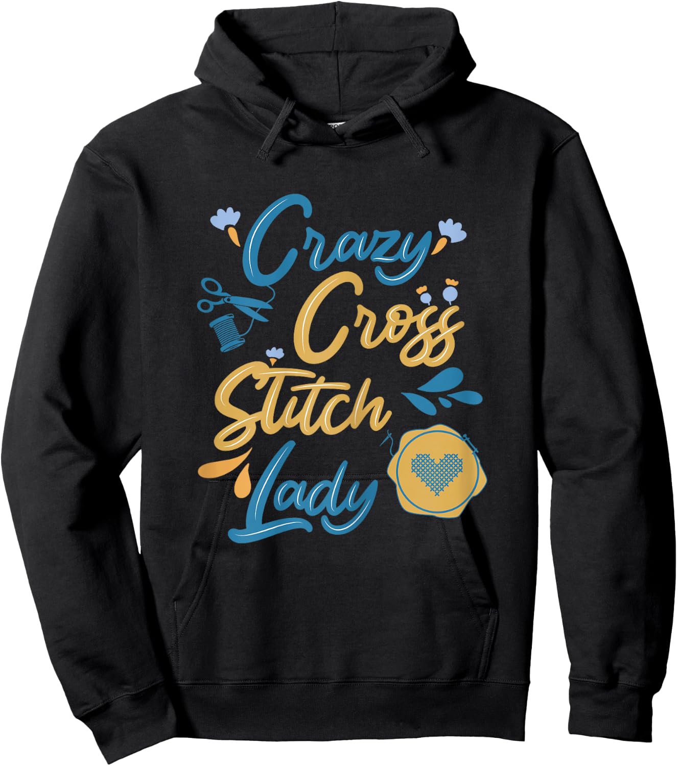 Crazy Cross Stitch Lady Hoodie - Hoodie | Black