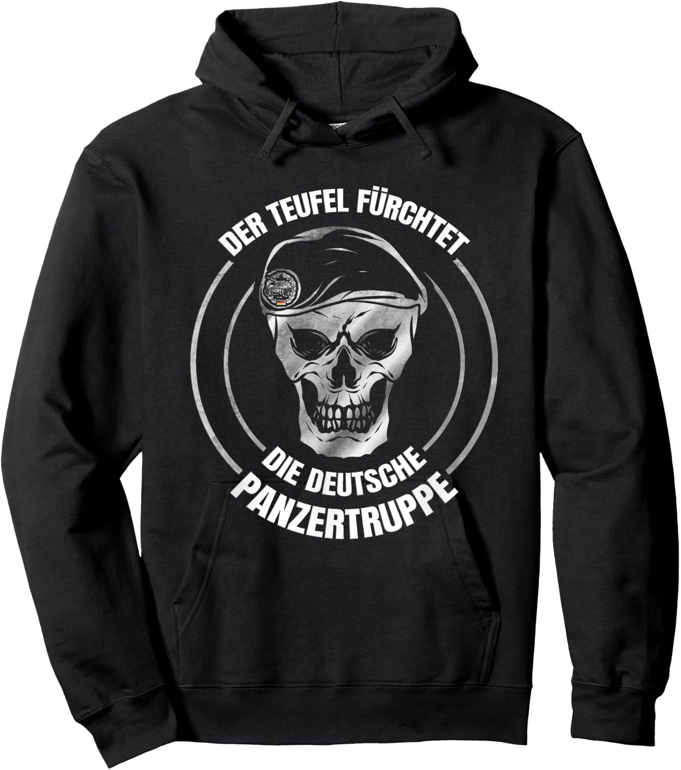 The Devil Fears the German Panzertruppe - Panzer Hoodie - Hoodie | Black