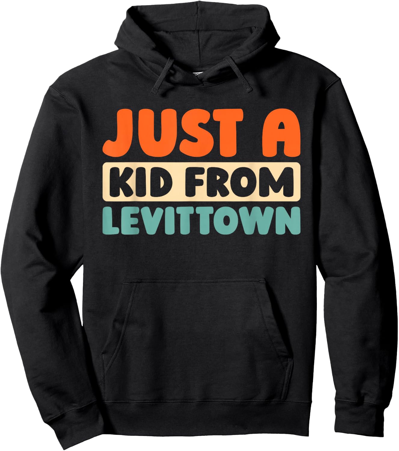 Retro Just A Kid From New York Levittown - American Us City Hoodie - Hoodie | Black
