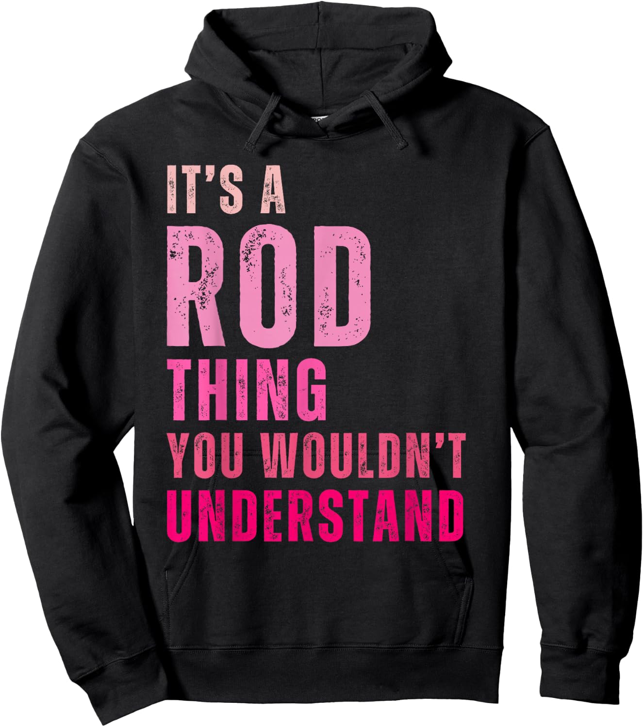 Rod Personalized Names Apparel Vintage , Black, Small, Short Sleeve, Letter Print, Vintage Design Hoodie - Hoodie | Black