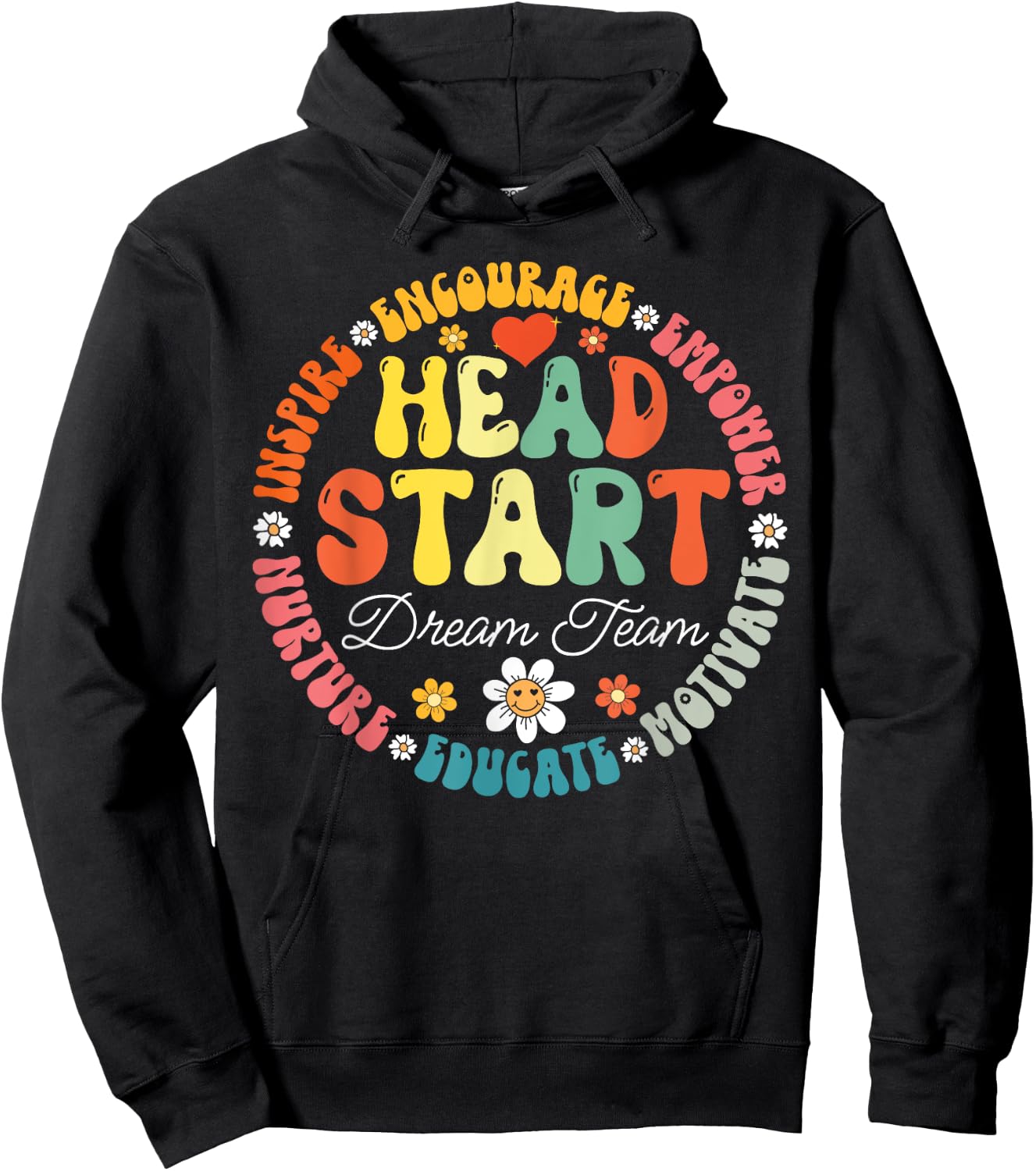 Head Start Dream Team Squad Teacher Headstart Back To School Hoodie - Hoodie | Black