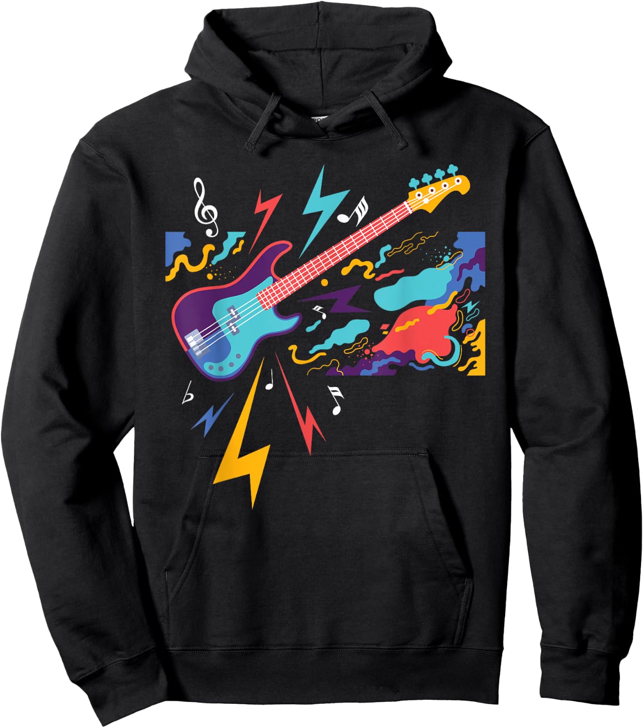 Electric Guitar - Guitar Player Guitarist Rock Musician Hoodie - Hoodie | Black