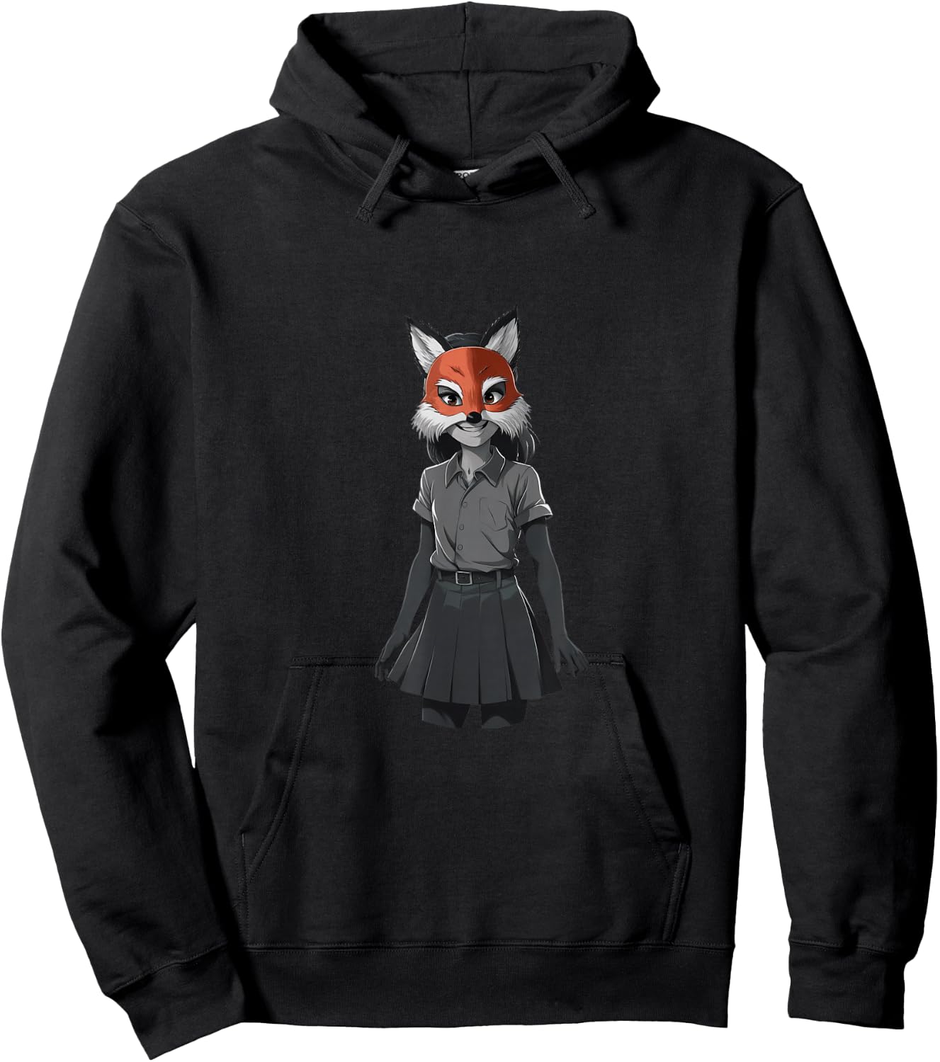 Fox Therian Mask Hoodie - Hoodie | Black