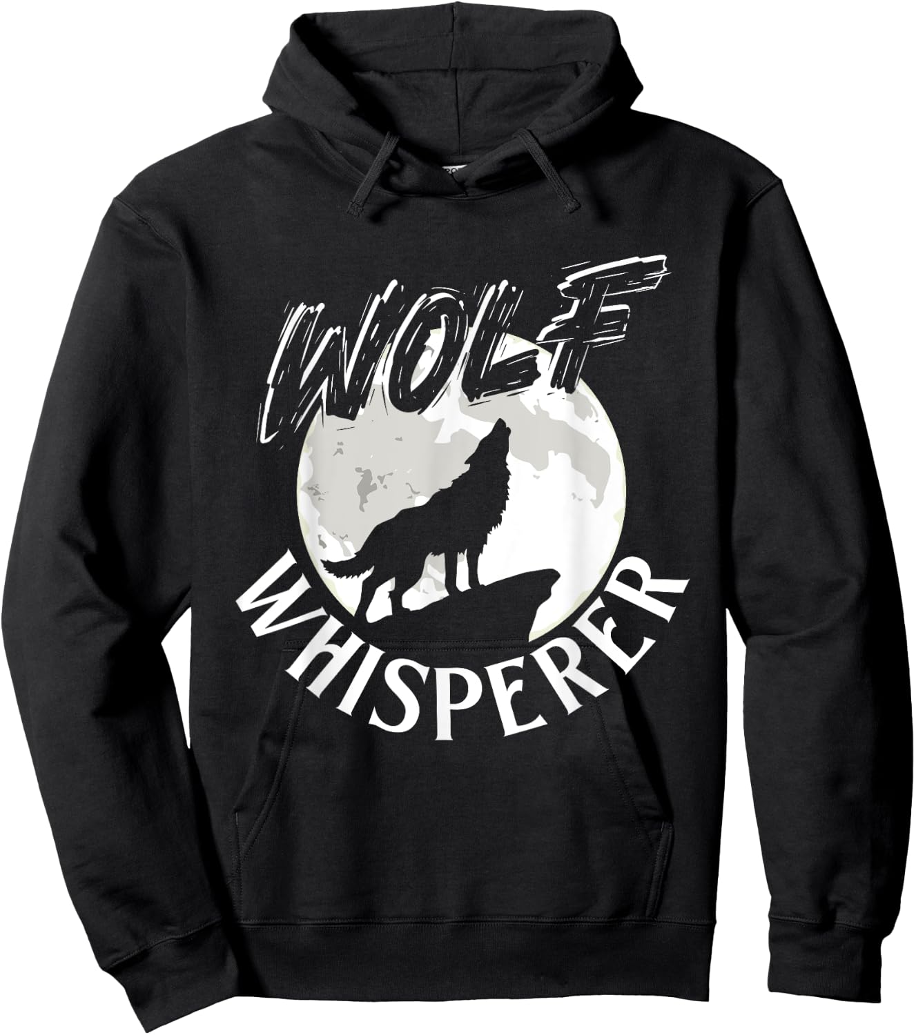 Wolf Whisperer - Wolf Lover Wildlife Animal Outdoor Fan Hoodie - Hoodie | Black