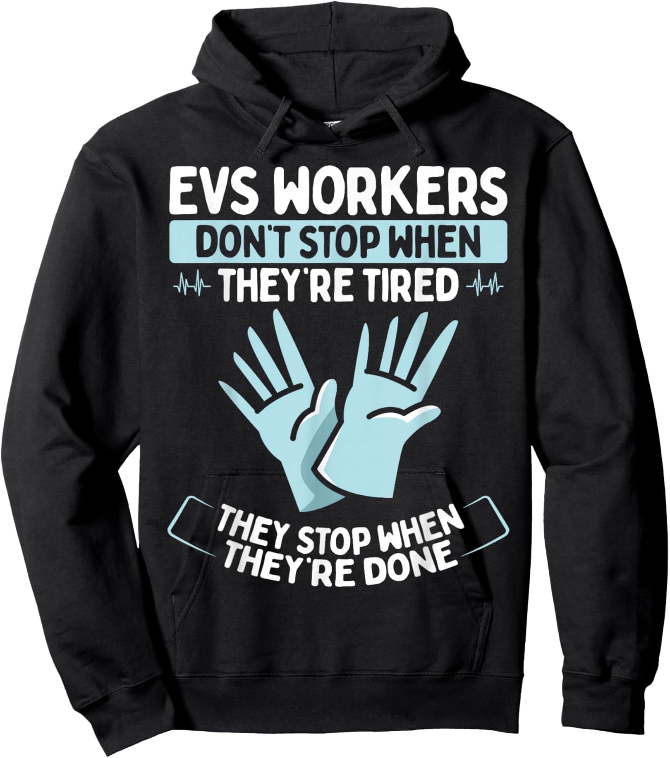 EVS Tech Essentials EVS Technician Badge Buddy EVS Worker Hoodie - Hoodie | Black