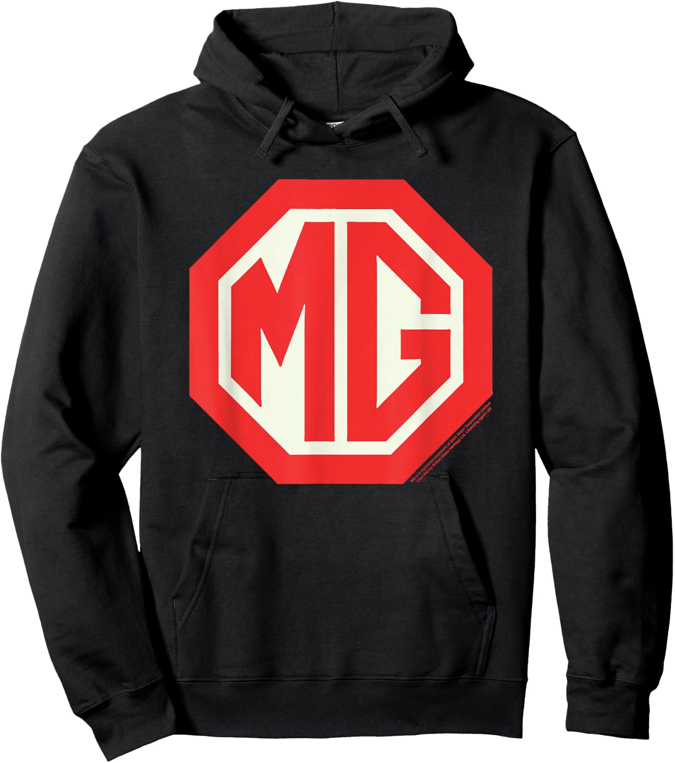 MG Car Retro Red Badge Logo Hoodie - Hoodie | Black
