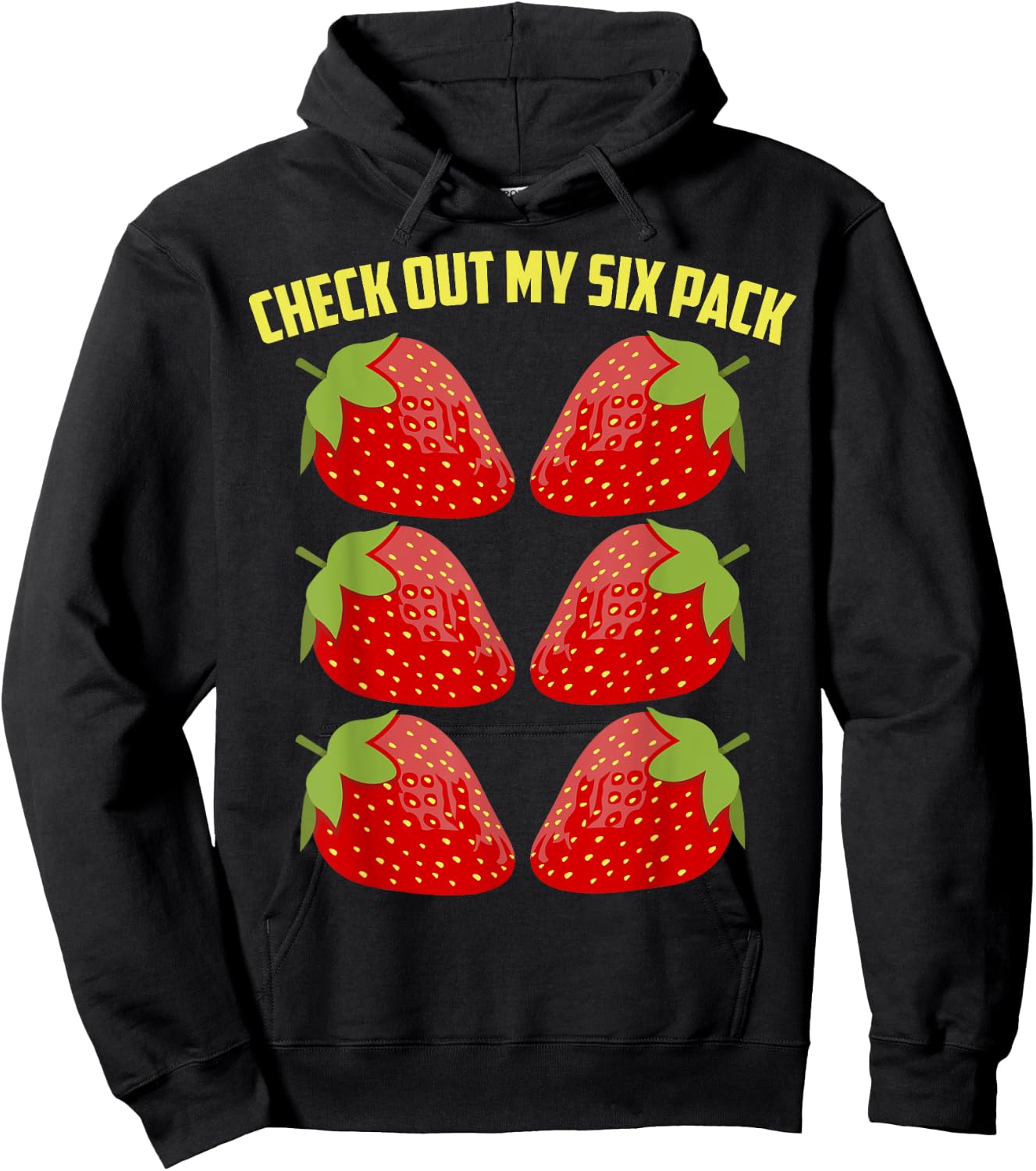 Cool Strawberry Art Women Strawberry Fruit Lover Hoodie - Hoodie | Black