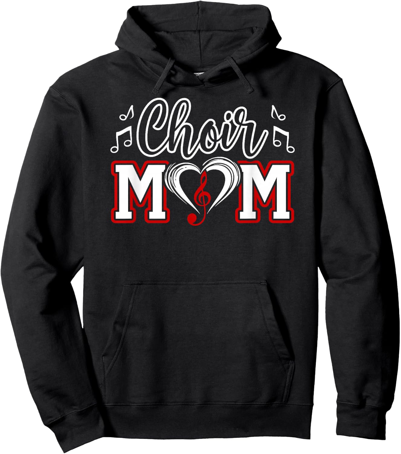 Choir Mom Heart Mom Of A Choir Member Choir Mama Hoodie - Hoodie | Black