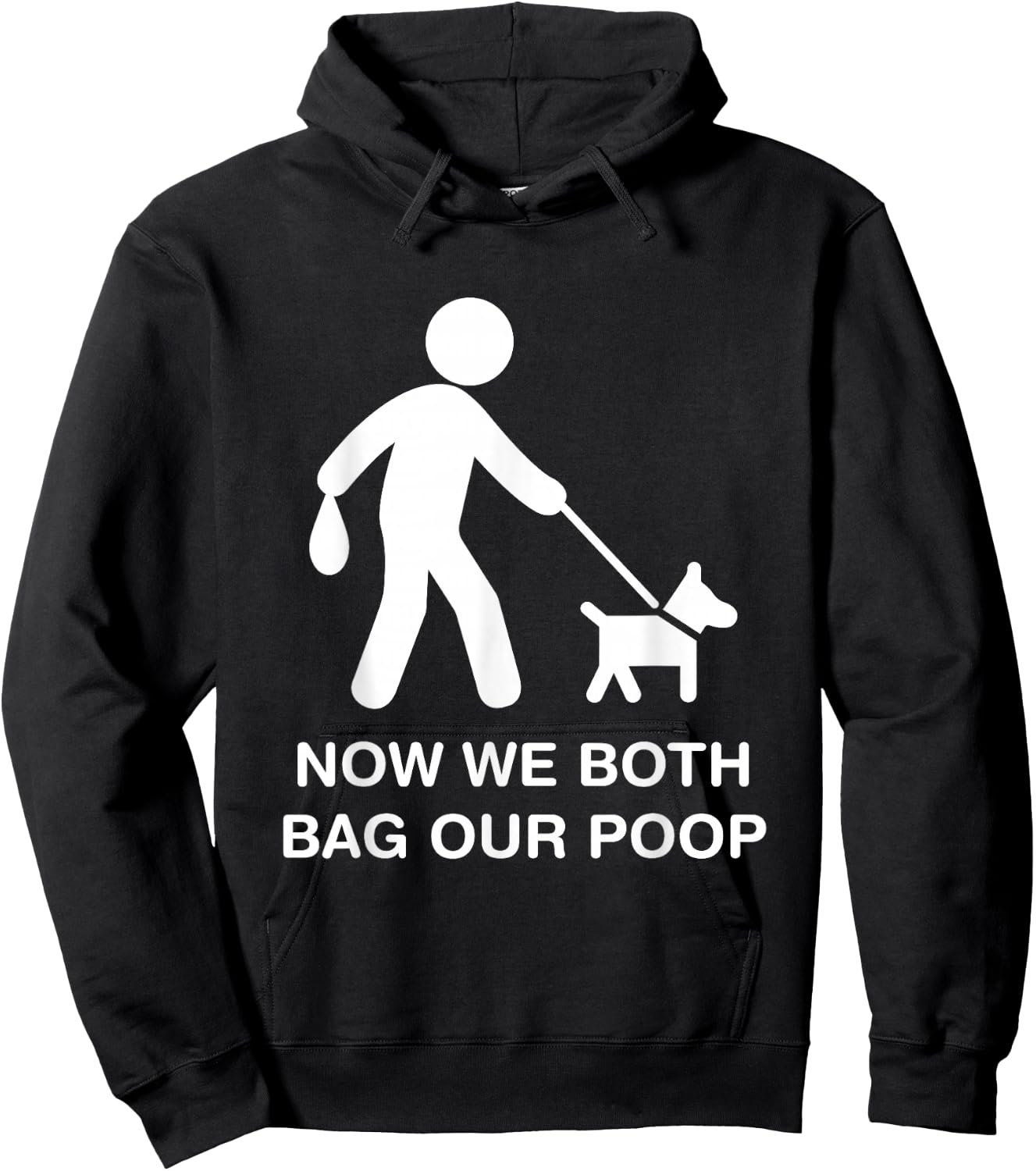 Ostomate Dog Owner Funny Ostomy Now We Both Bag Our Poop Hoodie - Hoodie | Black