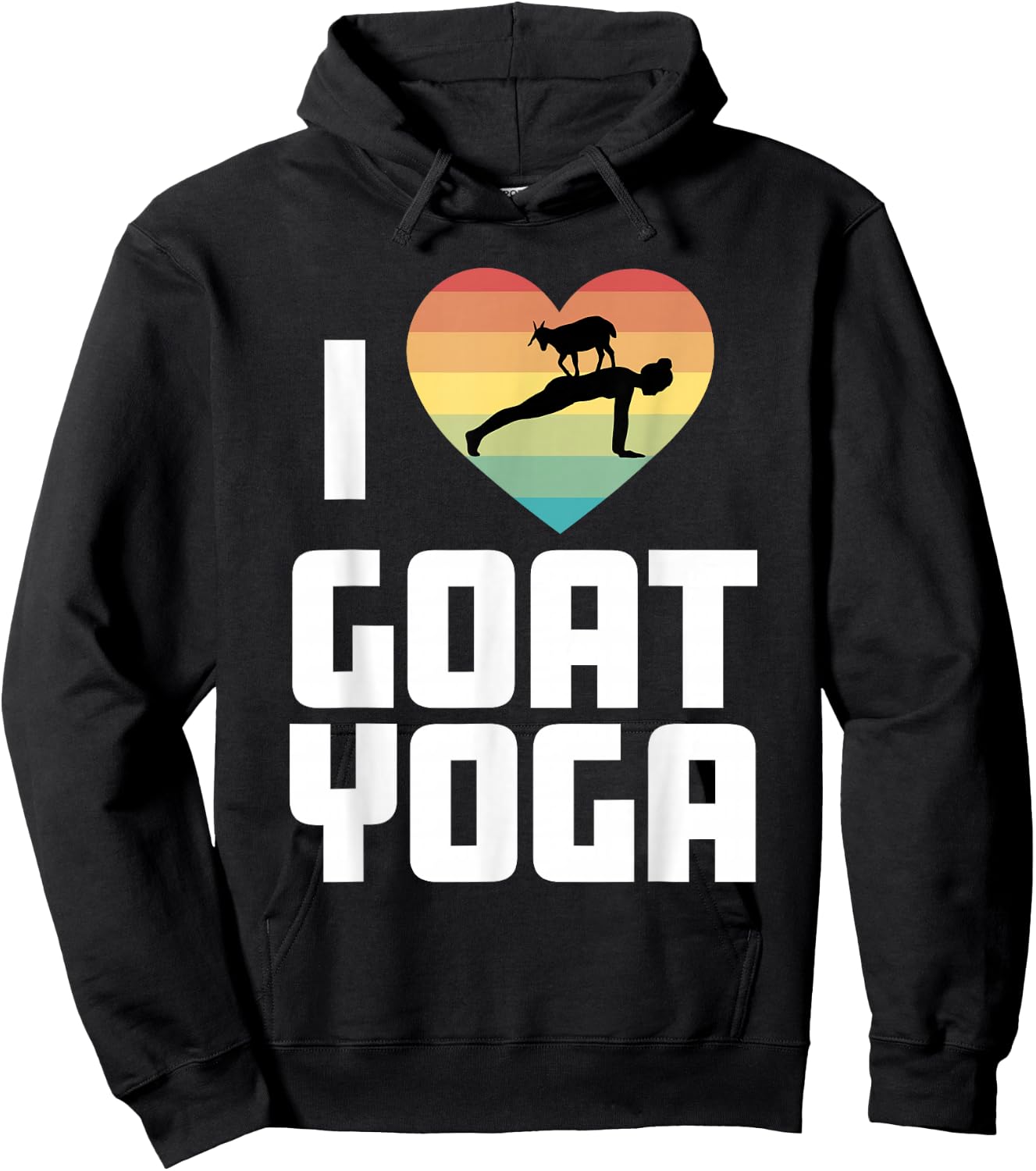 Goat Yoga Funny Meditation Zen Namaste I love Goat Yoga Hoodie - Hoodie | Black