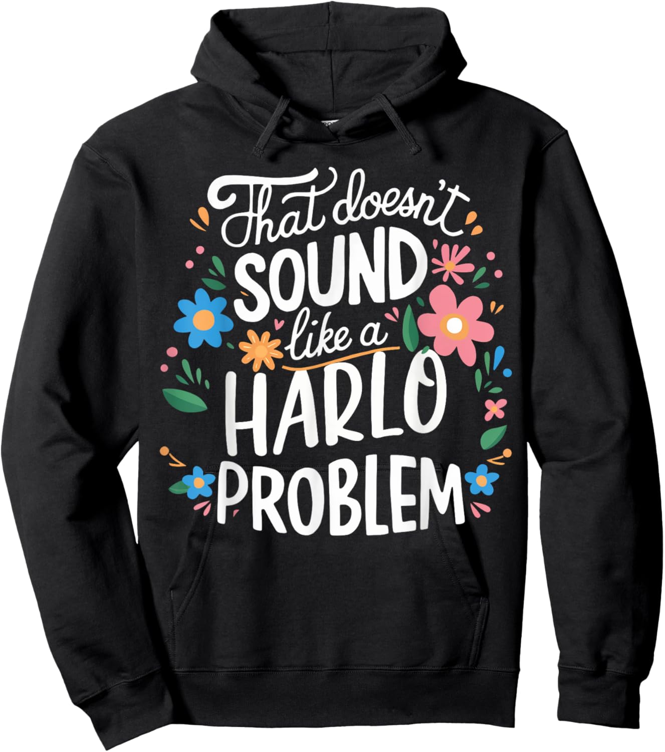HARLOW Personalized Cute Girls HARLOW Name Hoodie - Hoodie | Black