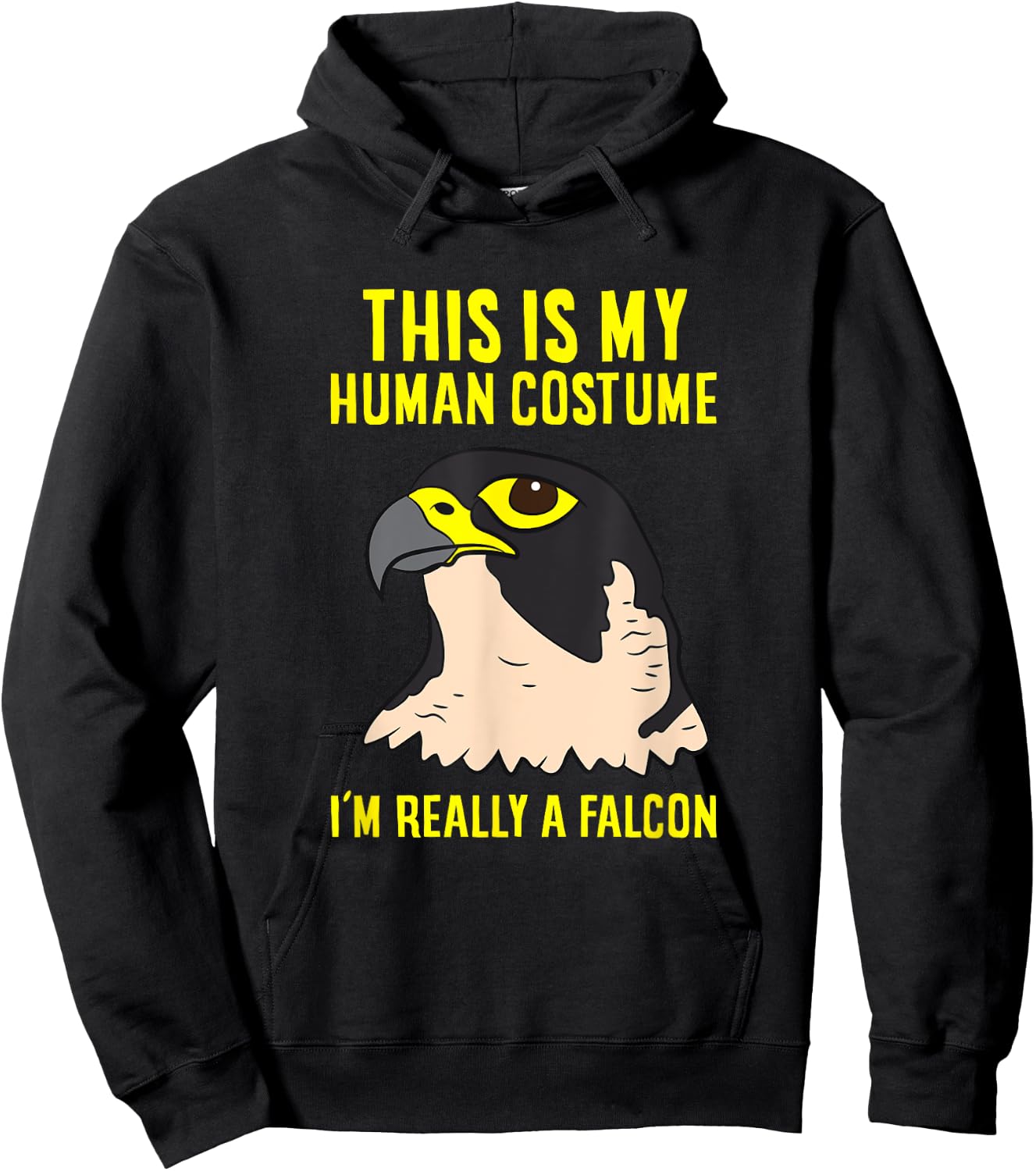 This Is My Human Costume I'm Really A Falcon Bird Hoodie - Hoodie | Black