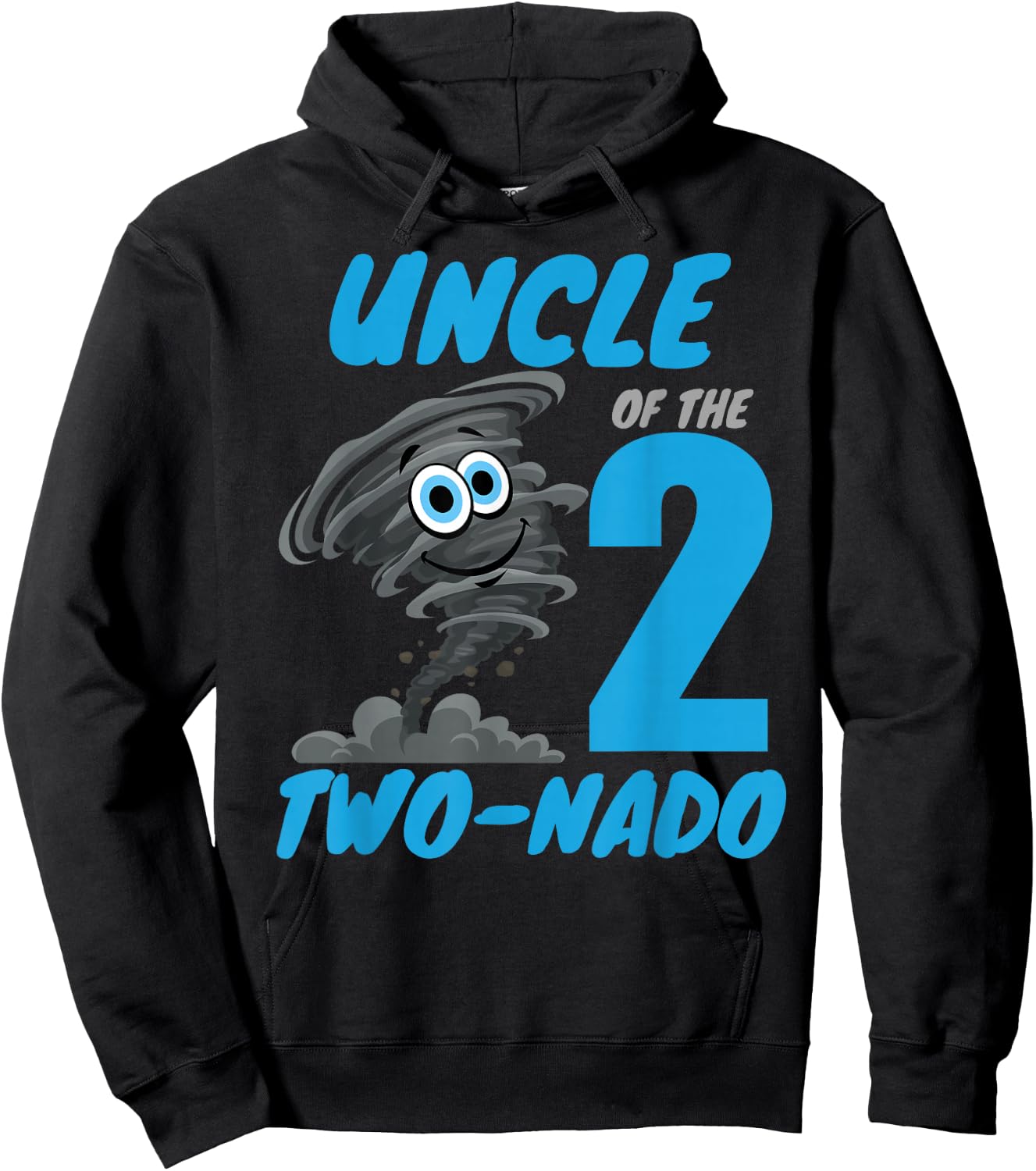 Uncle of The Two-Nado Storm TorNado 2nd Two Birthday Boy Hoodie - Hoodie | Black