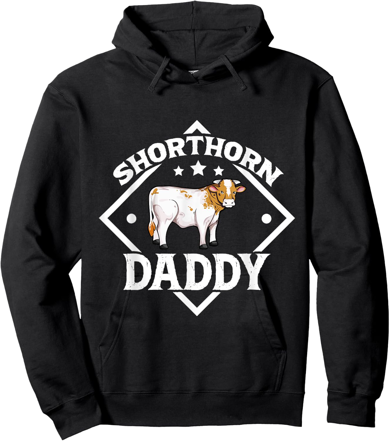 Shorthorn Daddy - Shorthorn cattle Hoodie - Hoodie | Black