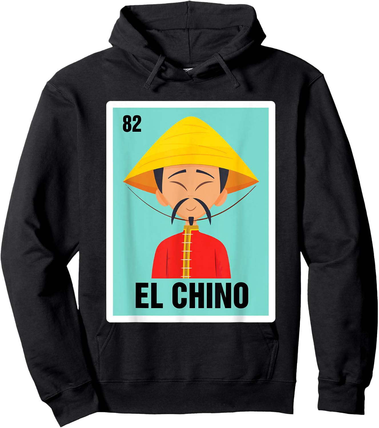 Spanish Mexicana The Chinese El Chino Mexican Bingo Card Hoodie - Hoodie | Black