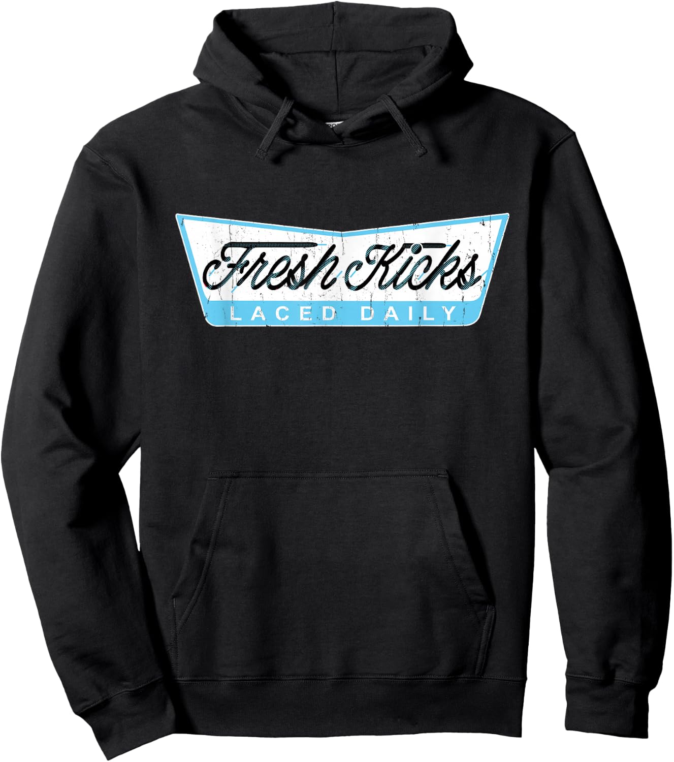 Blue Fresh Kicks Blue Graphic Hoodie - Hoodie | Black