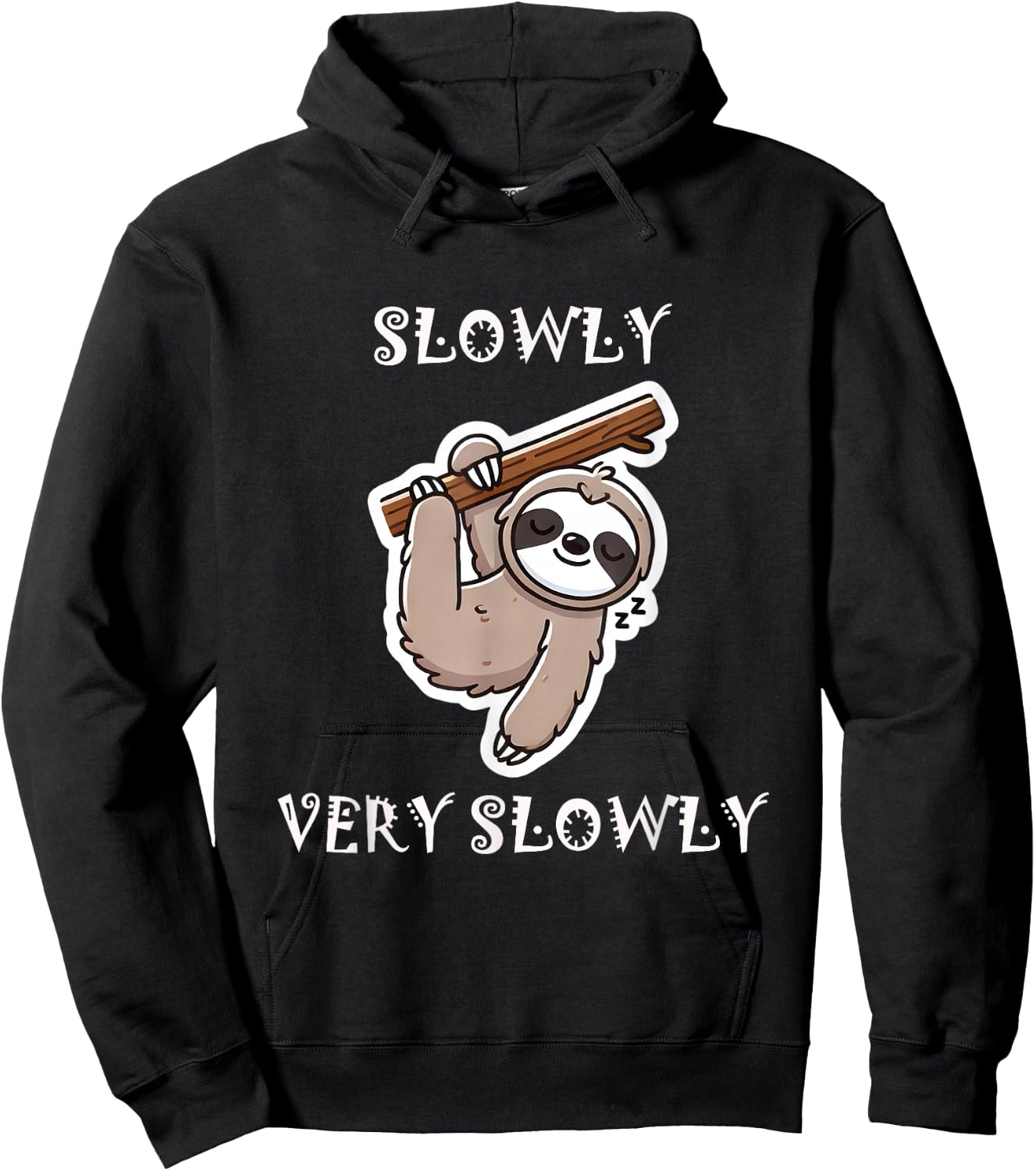 Slowly, very slowly - Sloth Hoodie - Hoodie | Black