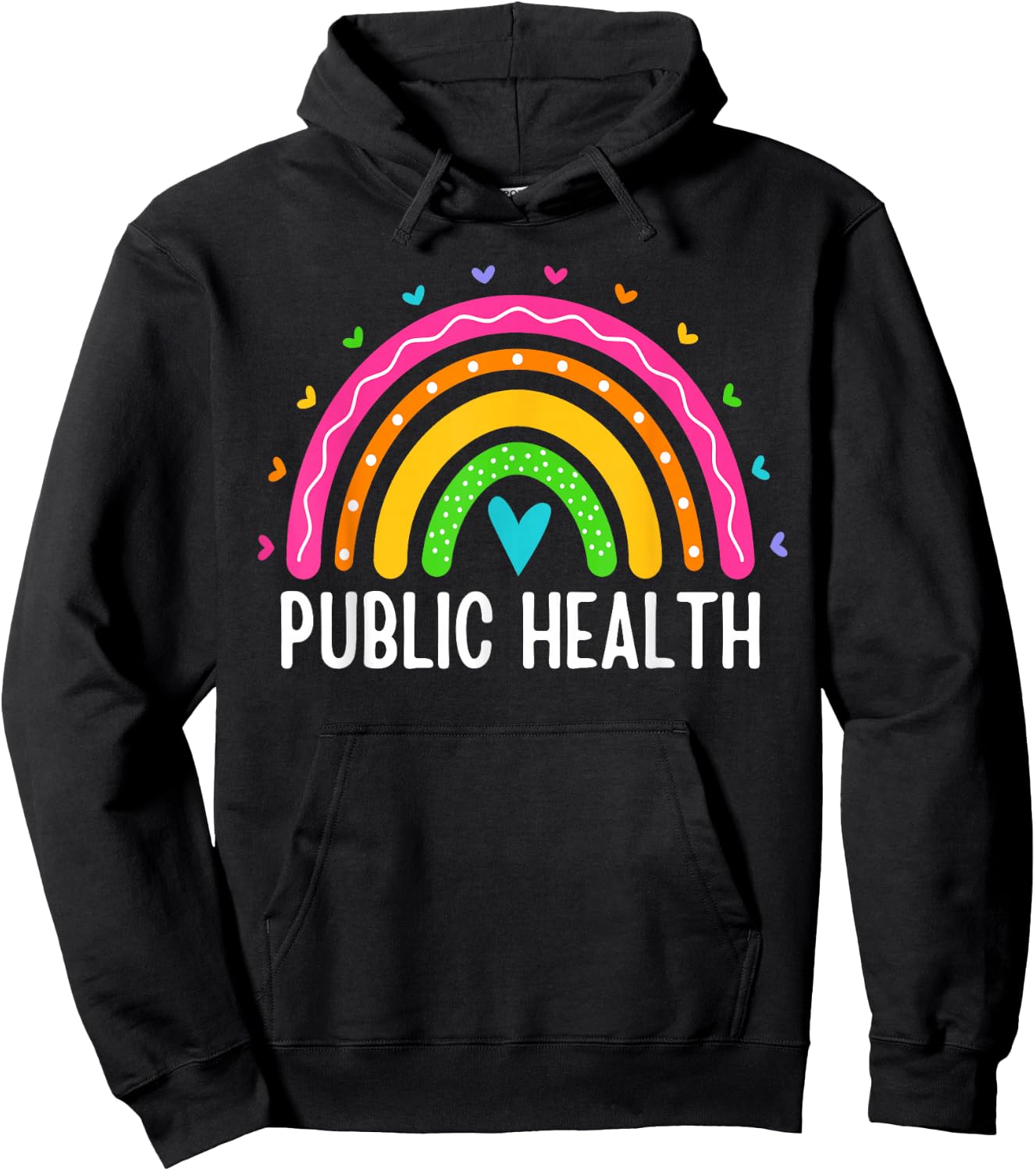 Public Health Women Rainbow Healthcare Worker Epidemiologist Hoodie - Hoodie | Black