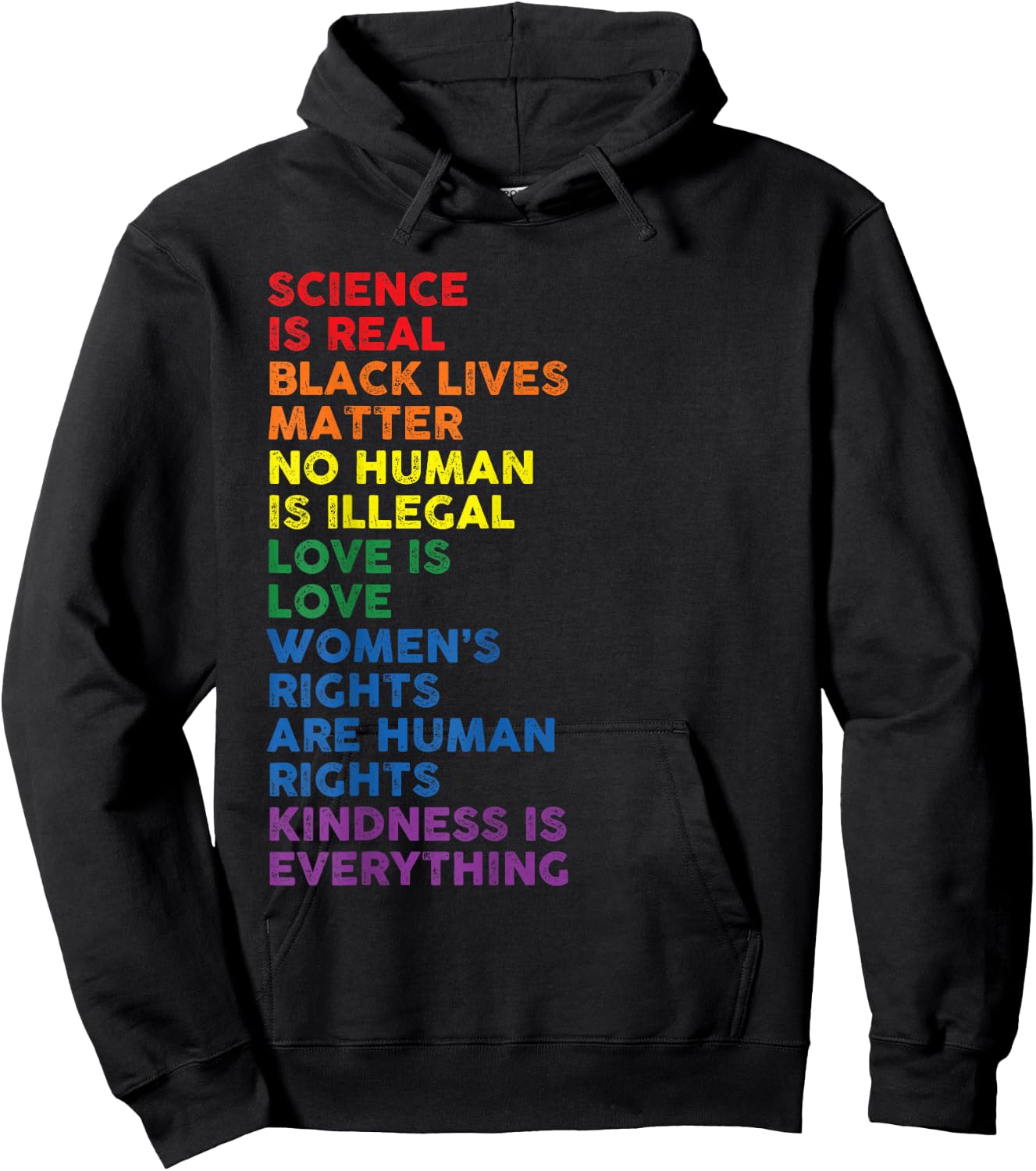 Gay Pride Science Is Real Black Lives Matter Rights Hoodie - Hoodie | Black