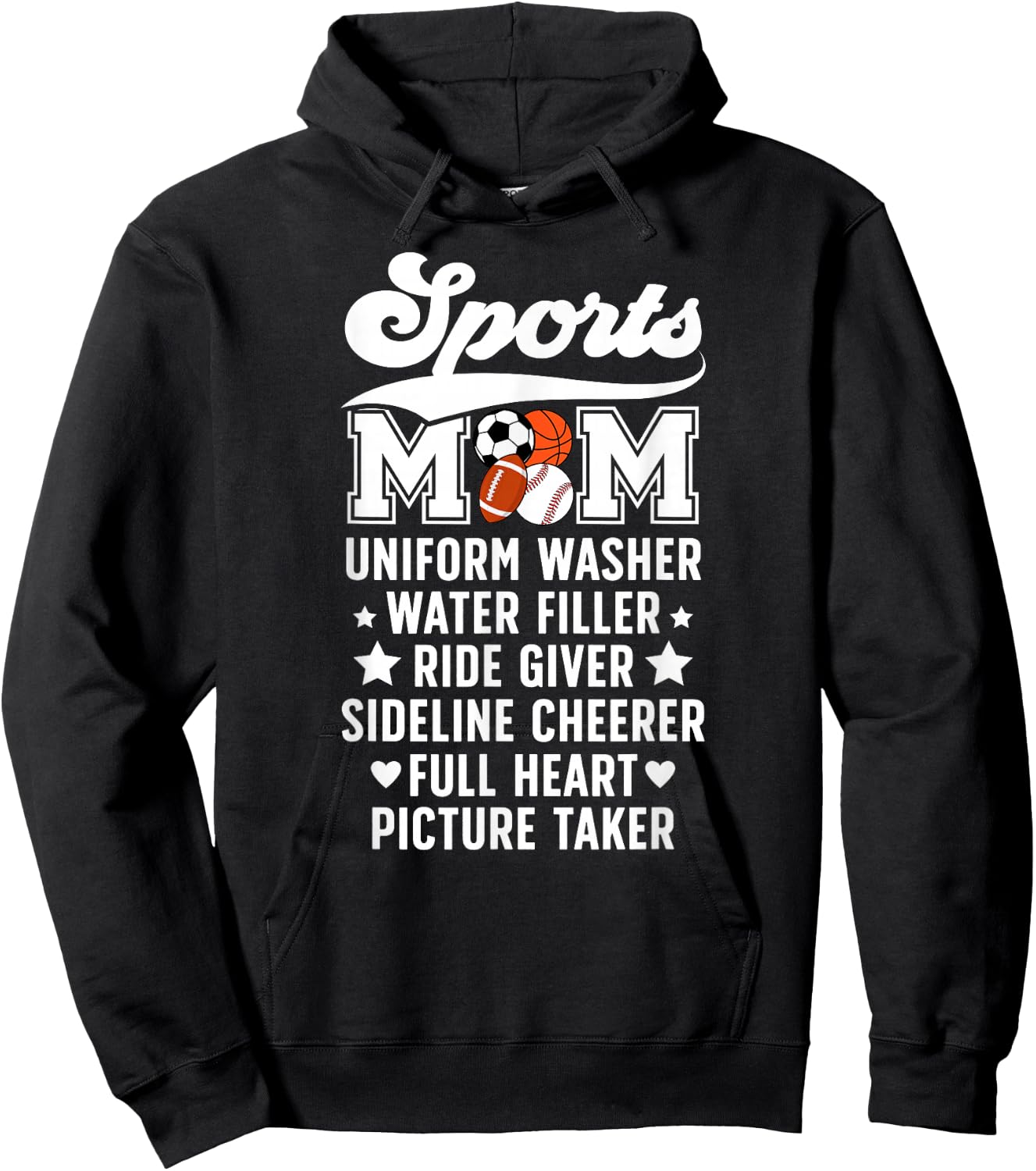 Sports Mom Definition Sports Mama Sports Mother Sport Mom Hoodie - Hoodie | Black