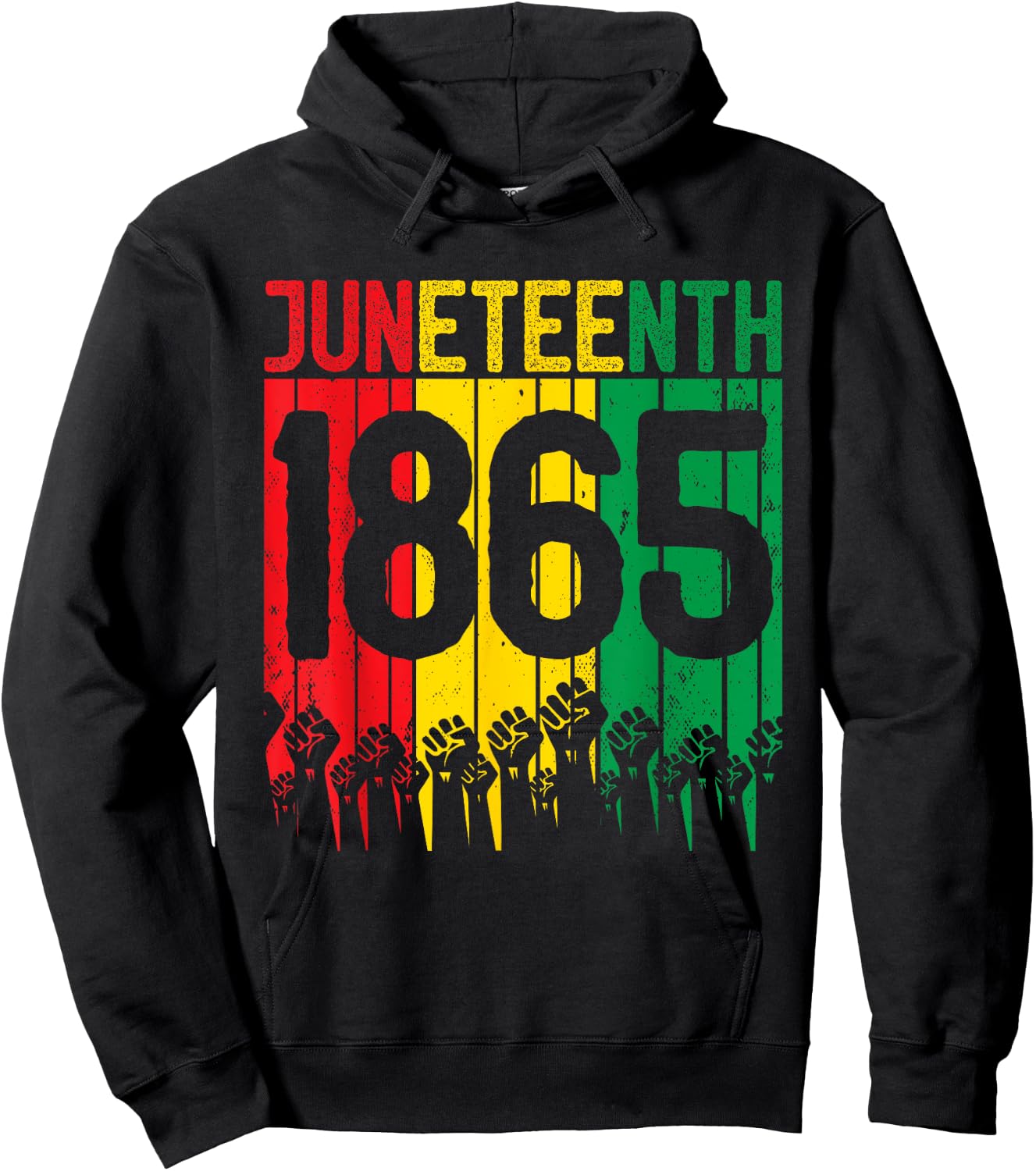 Vintage Juneteenth 1865 African Men Women Boys Girls Kids Hoodie - Hoodie | Black