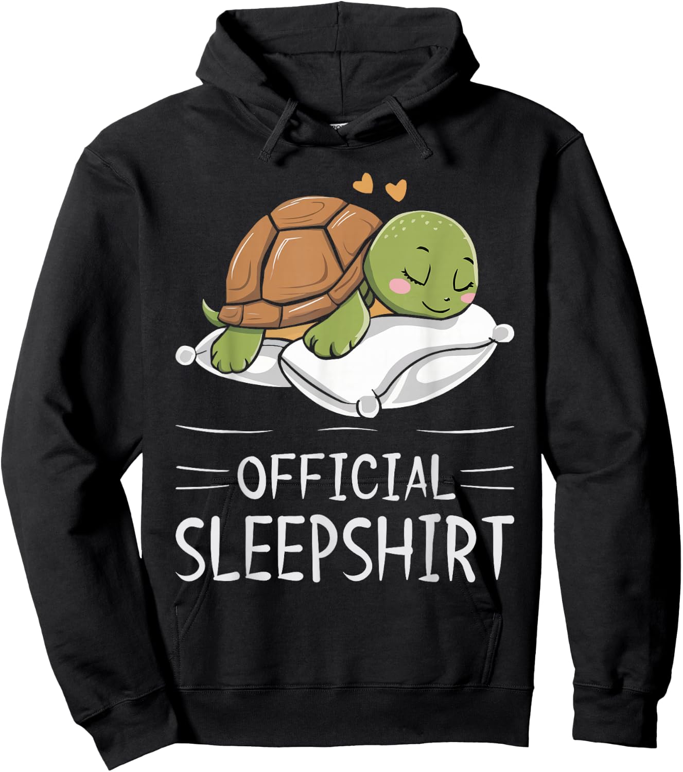 Turtle Official Sleepshirt Sleeping Turtles Hoodie - Hoodie | Black