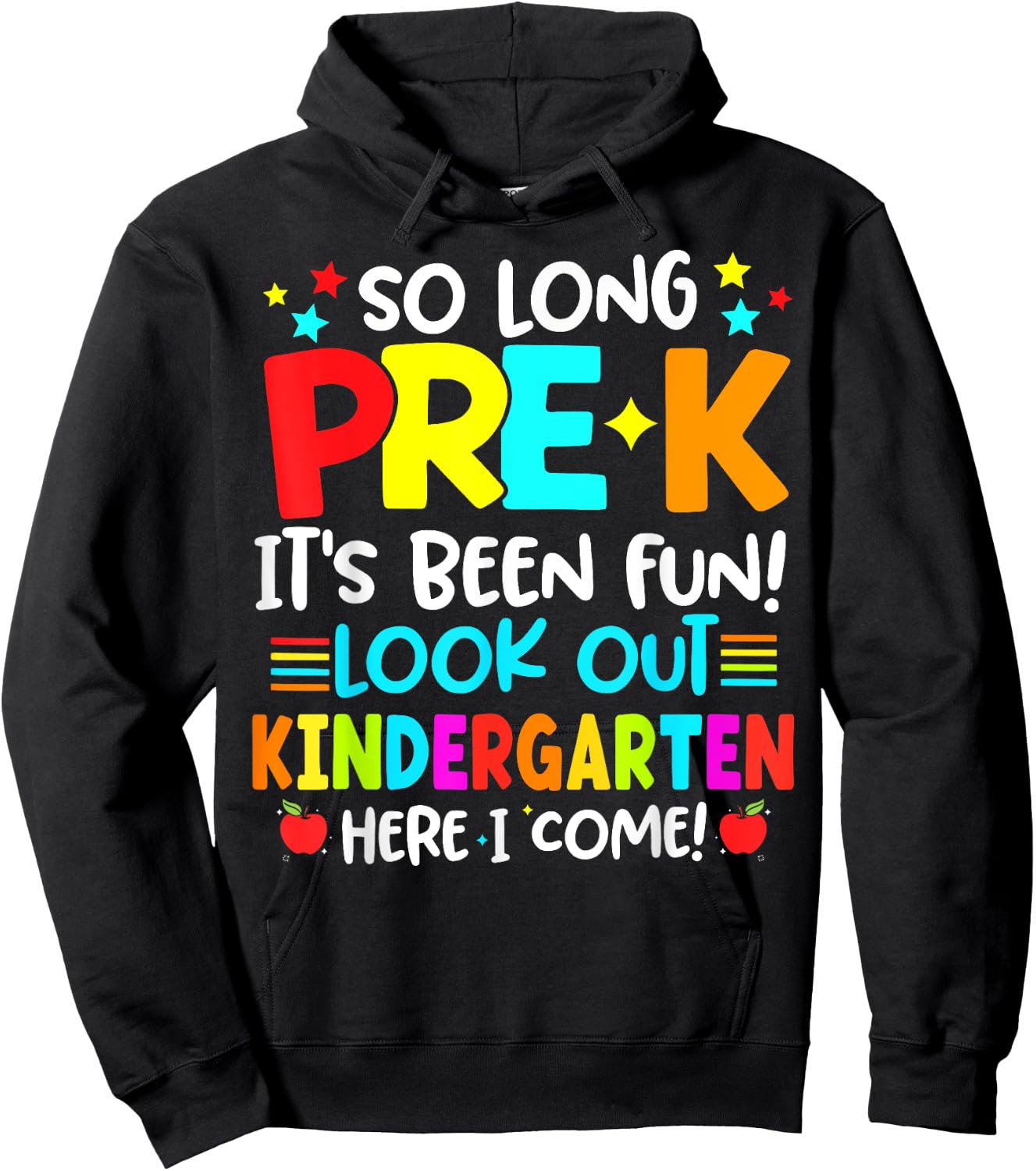 So Long Pre-K Graduation Kindergarten Here I Come Cute Kids Hoodie - Hoodie | Black