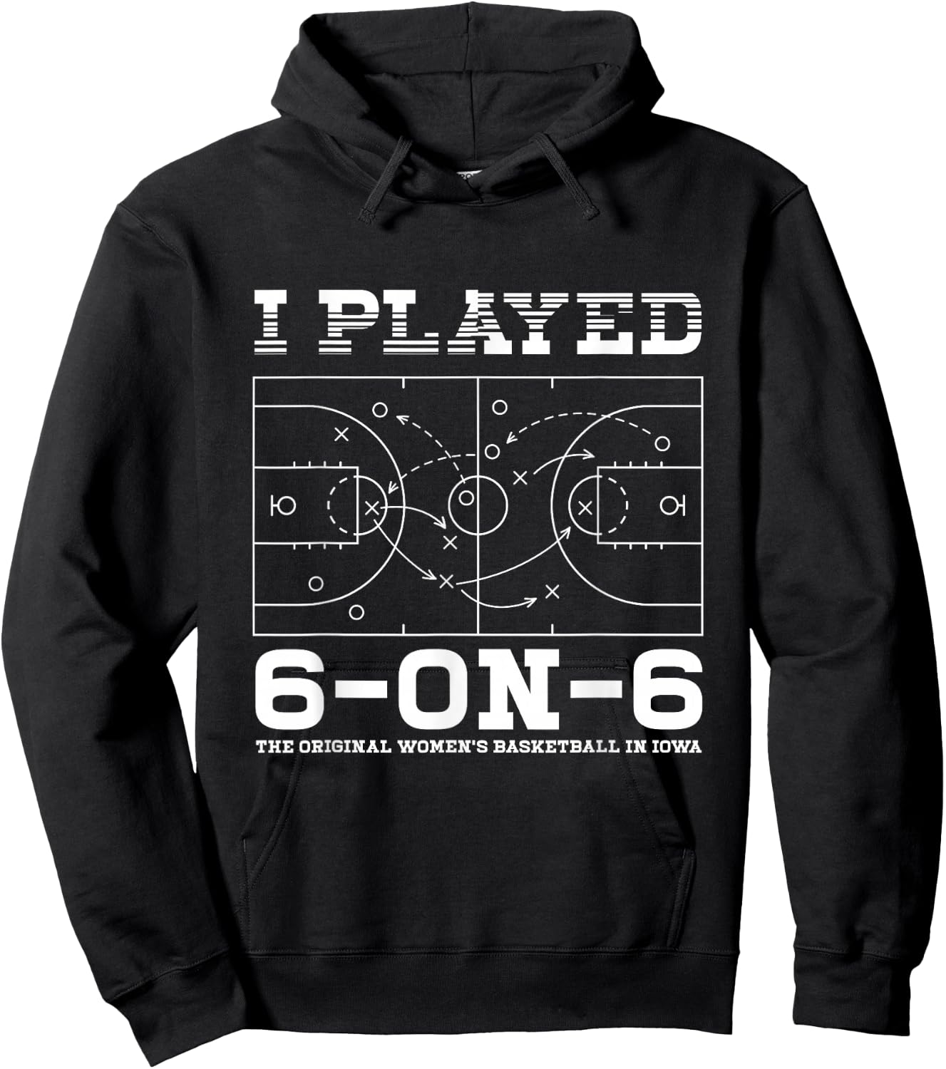 I Played 6 On 6 The-Original Women's Basketball Player Coach Hoodie - Hoodie | Black