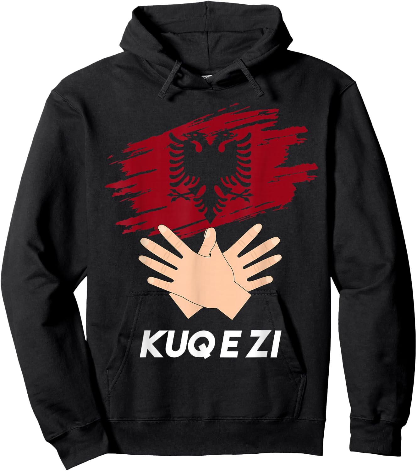 Albanian Flag Shqip Shqiponja Albanian Eagle Albania Hoodie - Hoodie | Black