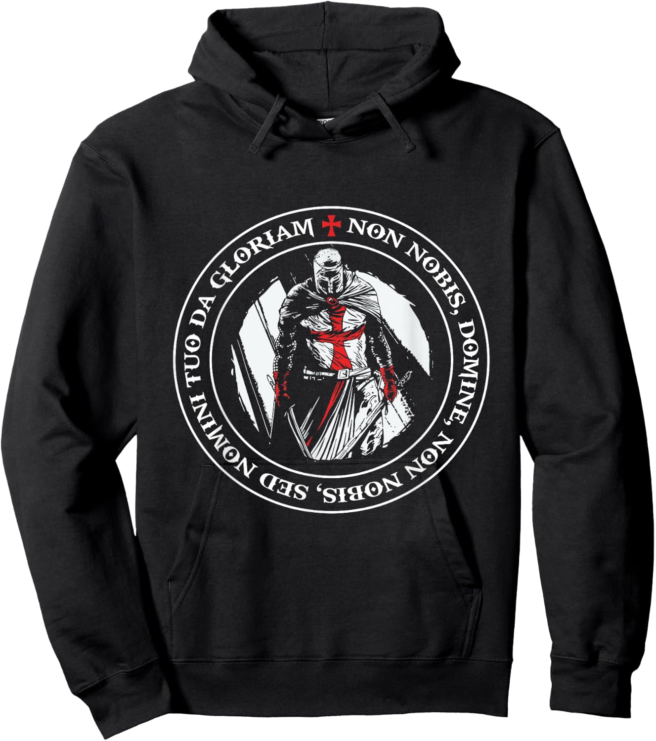 Caballero Templario Con Escudo Cruzado Y Cruz Templaria Hoodie - Hoodie | Black