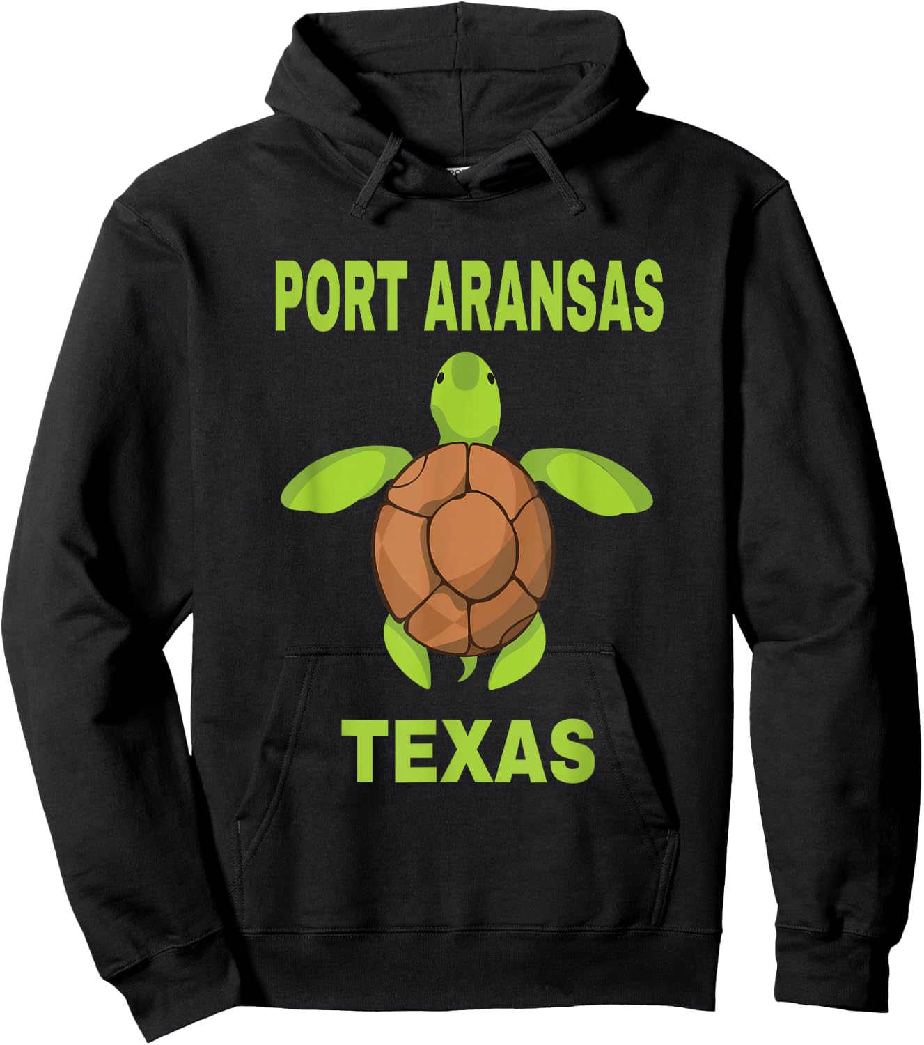 Port Aransas Family Vacation Texas Sea Turtle Hoodie - Hoodie | Black
