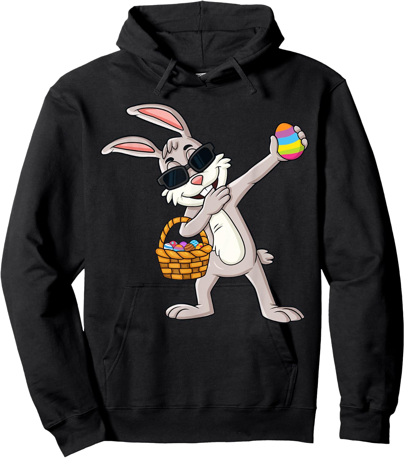 Dabbing Rabbit Easter Day Eggs Dab Boys Girls Kids Hoodie - Hoodie | Black