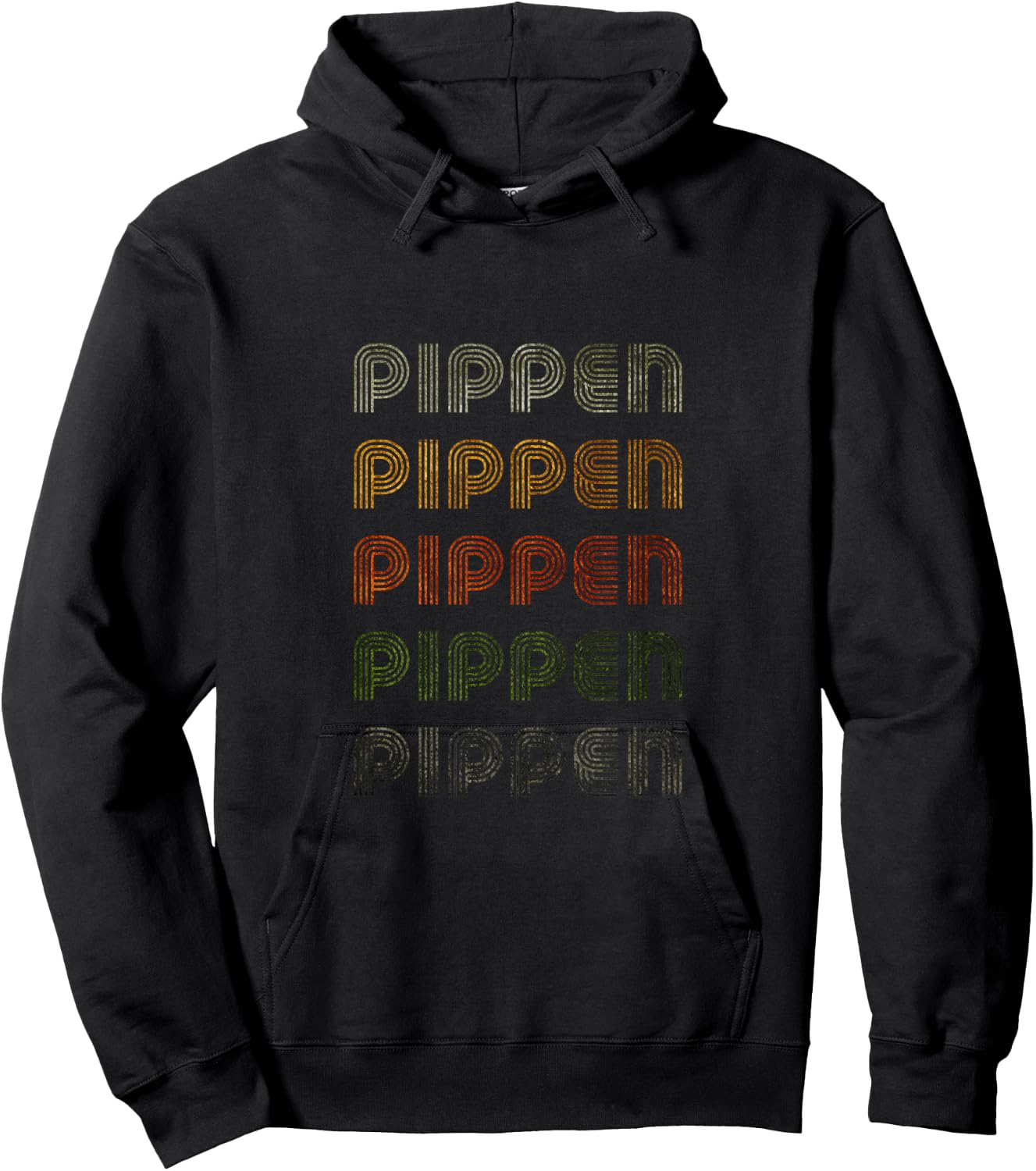 Love Heart Pippen Grunge Vintage Style Black Pippen Hoodie - Hoodie | Black
