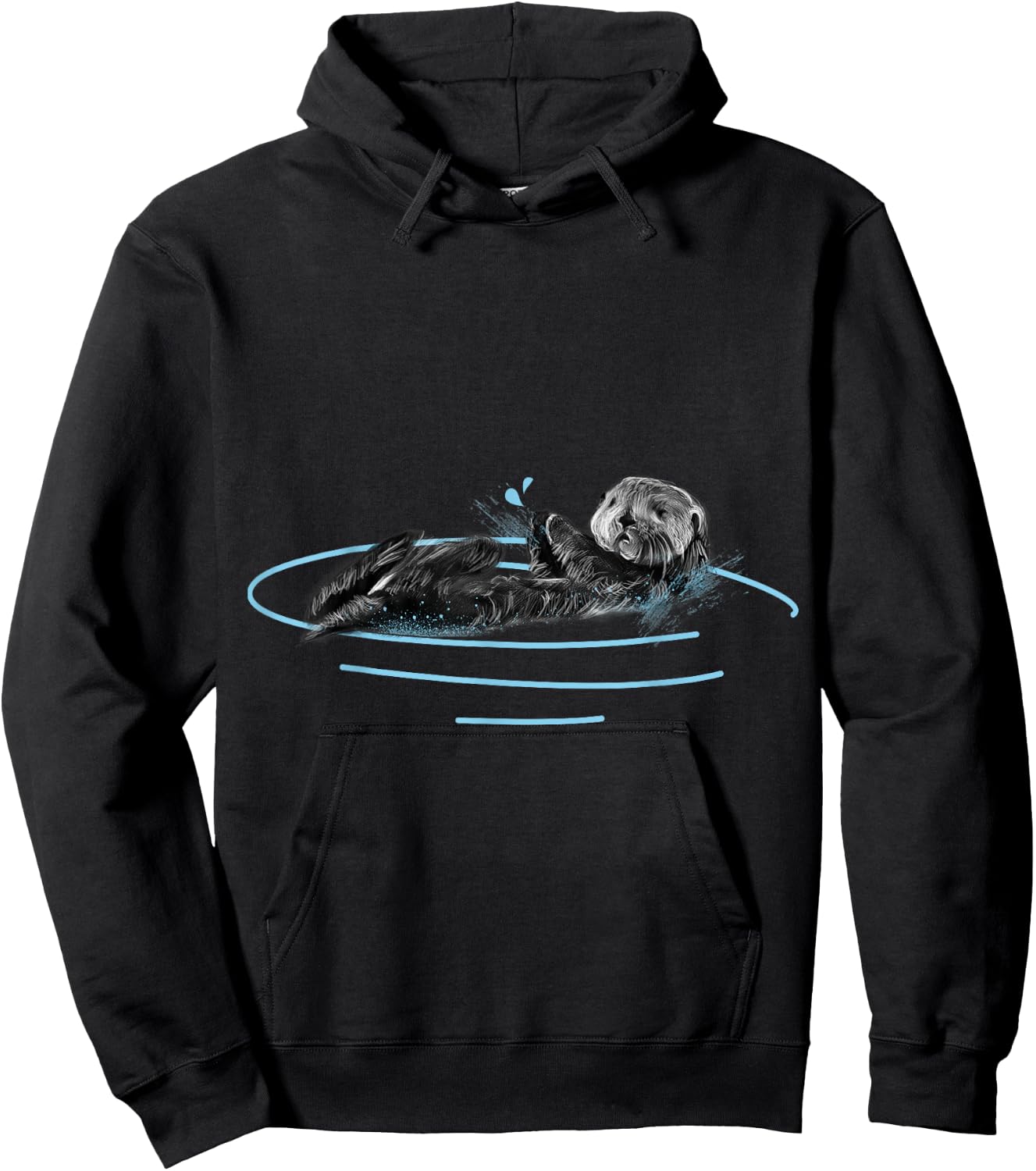 Sea Otter T Shirt - Marine Mammal Hoodie - Hoodie | Black
