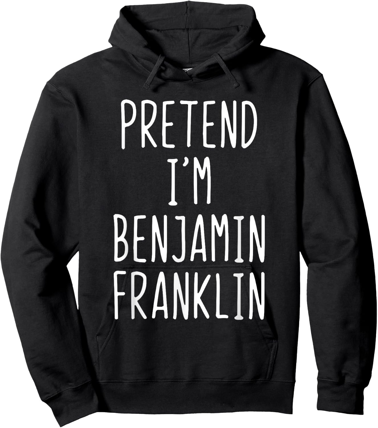 Pretend I'm A Benjamin Franklin Costume Halloween Lazy Ben Hoodie - Hoodie | Black