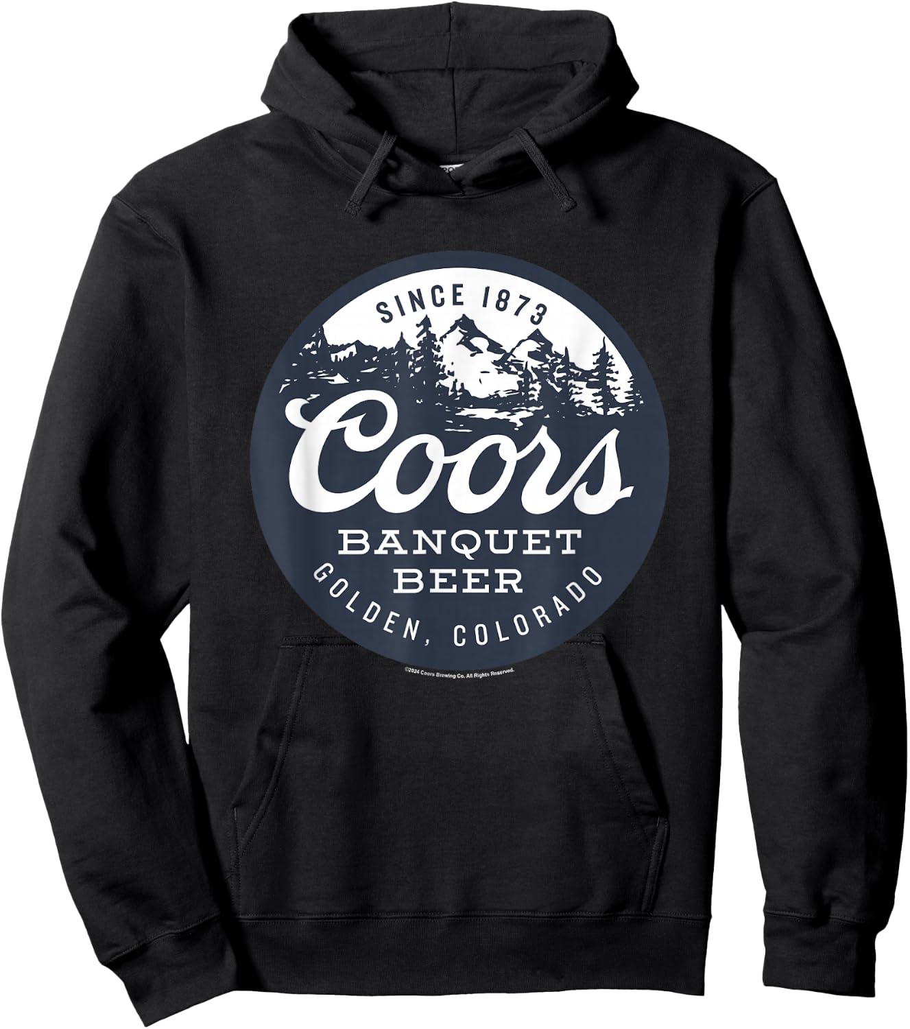Coors Banquet Golden Colorado Circle Mountain Badge Hoodie - Hoodie | Black